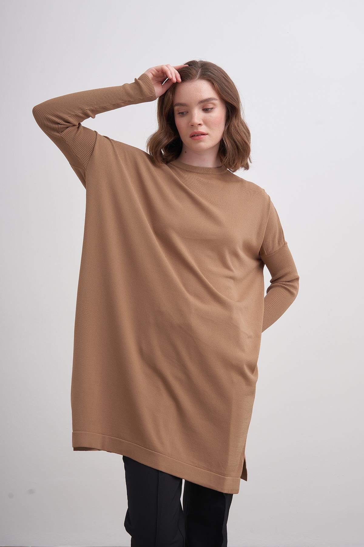 Rayon Basic Hırka Camel