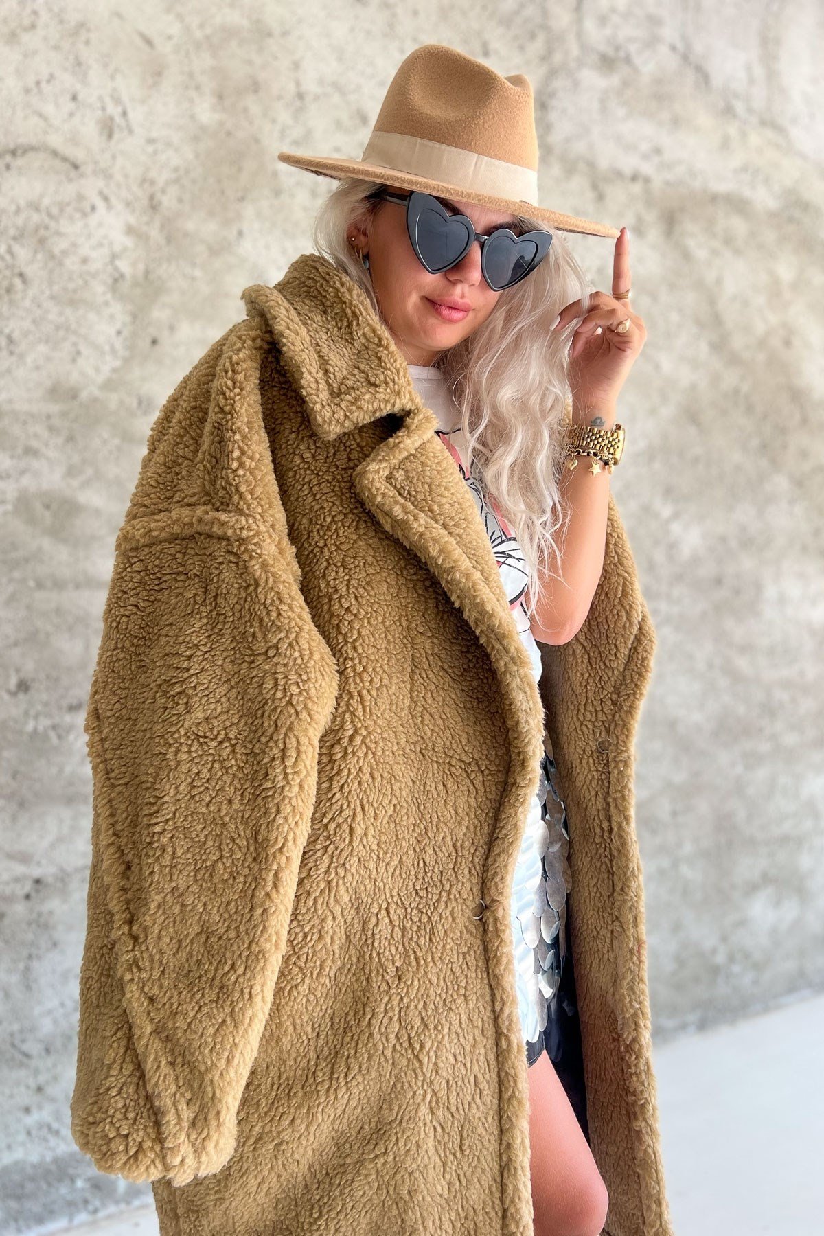 Asos Brown Plush Teddy Furry Coats