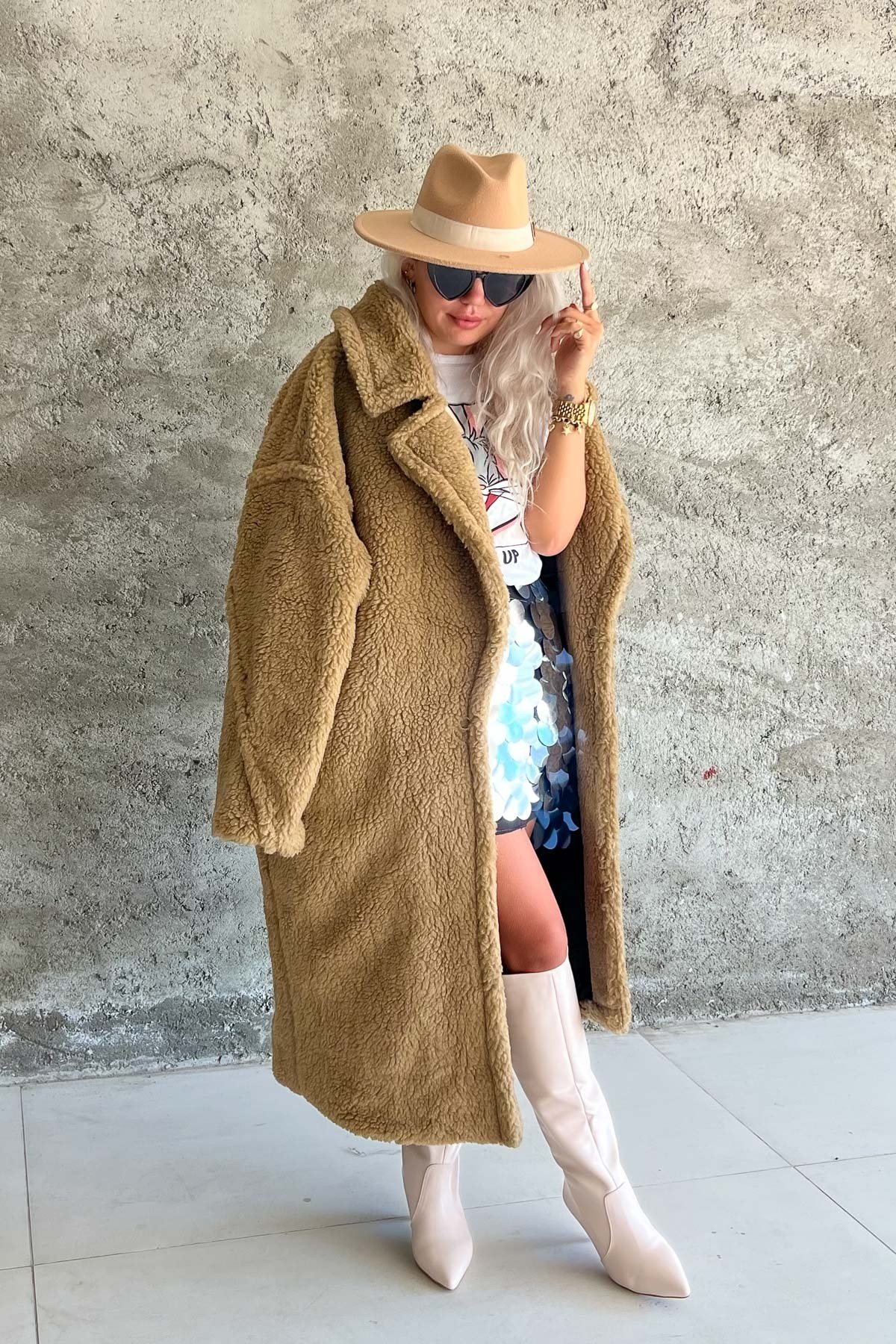 Asos Brown Plush Teddy Furry Coats