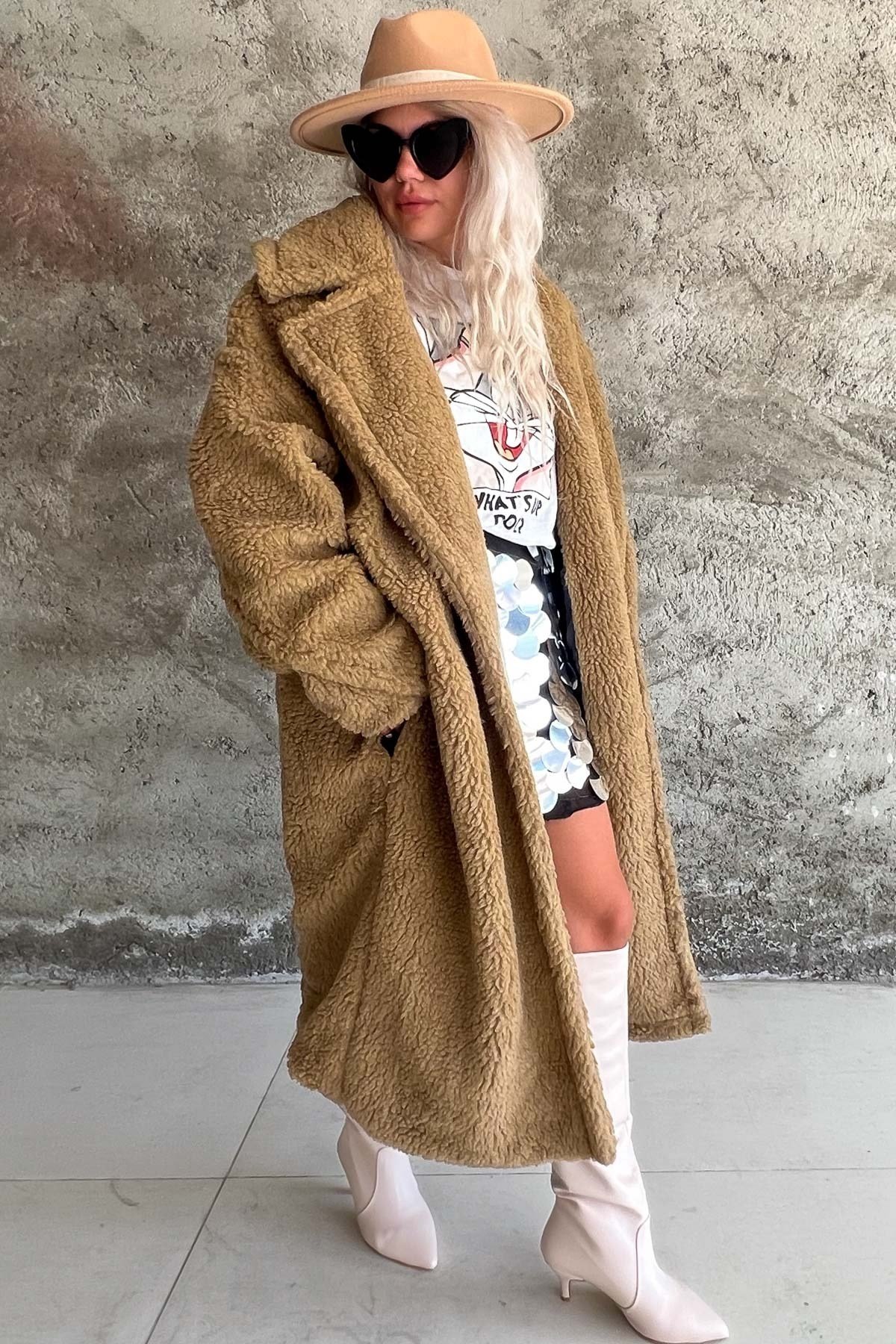 Asos Brown Plush Teddy Furry Coats