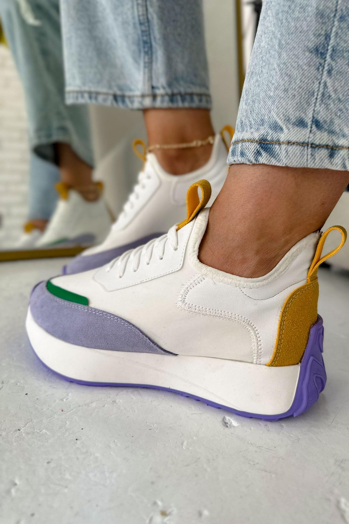 Drika Lila Beyaz Sneakers