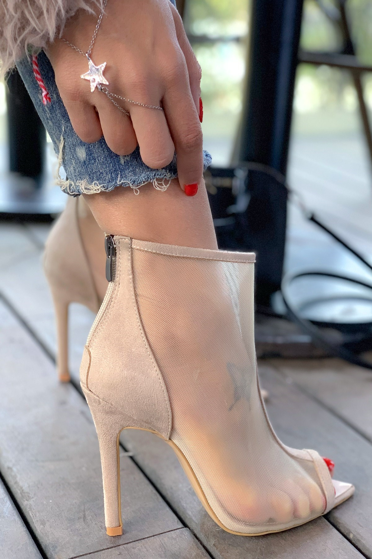 Lucy Beige Suede Boots