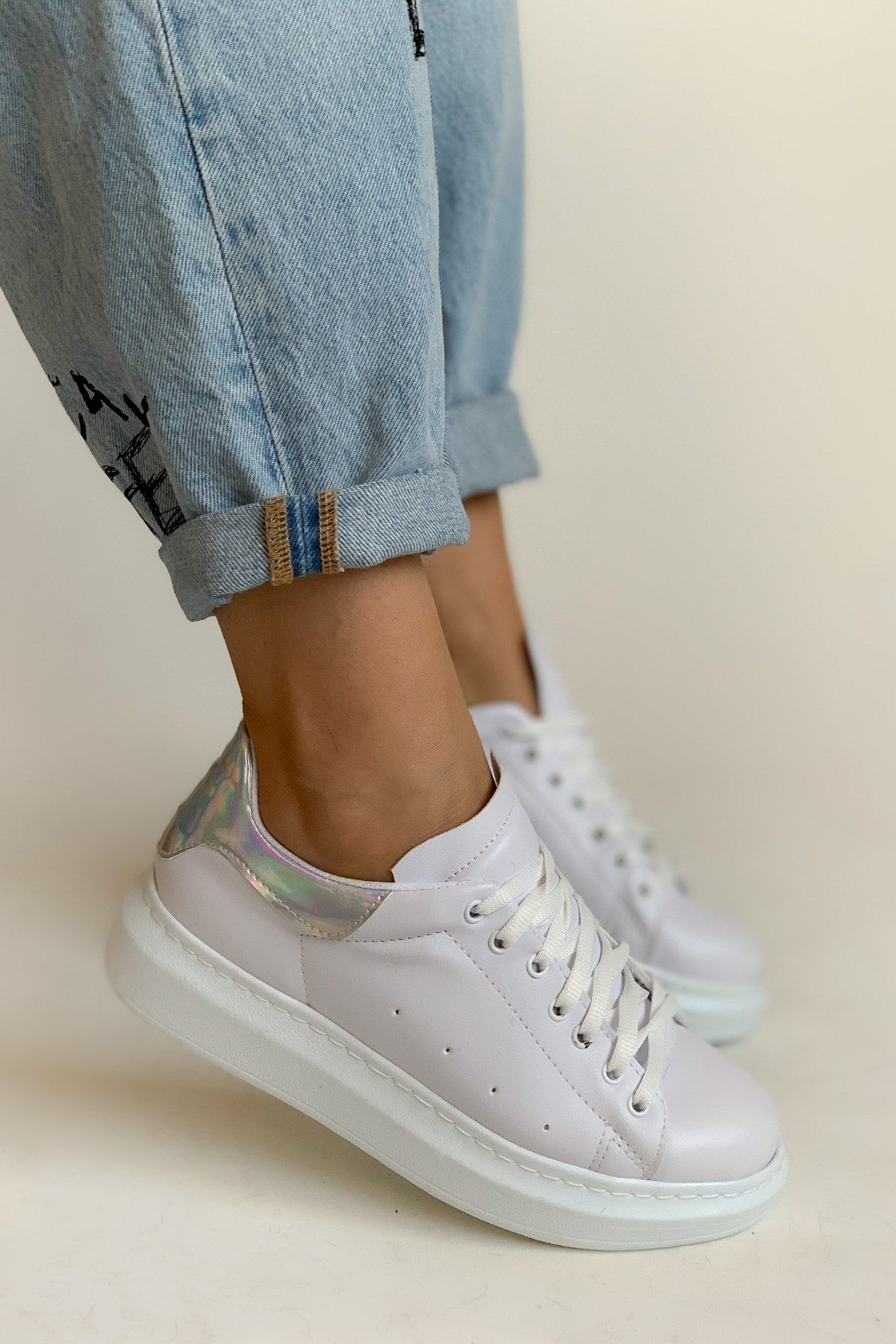 Scatter Beyaz Hologram Sneakers