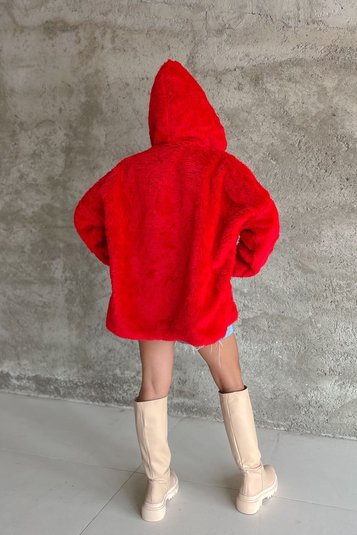 Soho Red Plush Coats