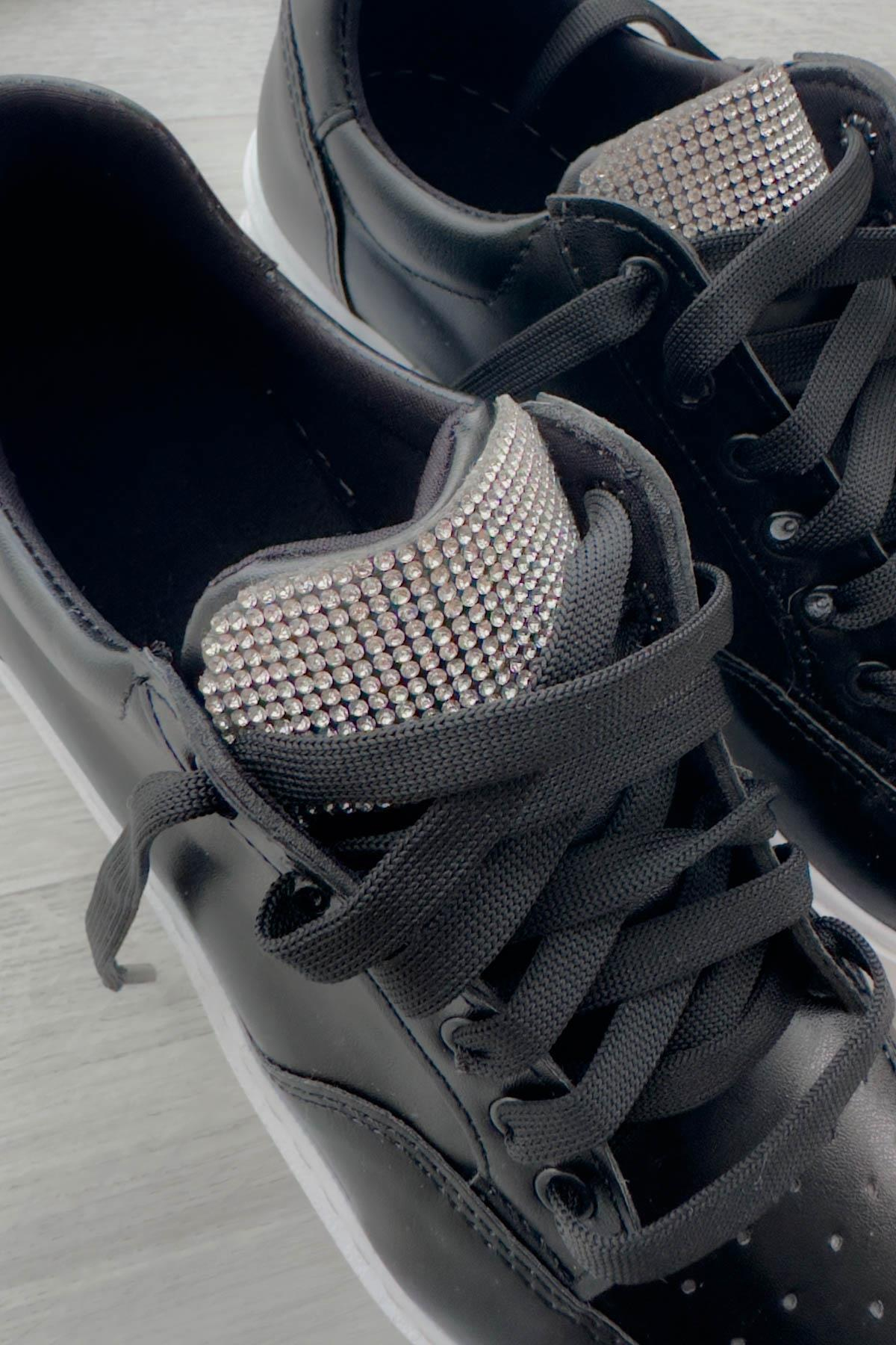 Wednesday Siyah Deri Sneakers