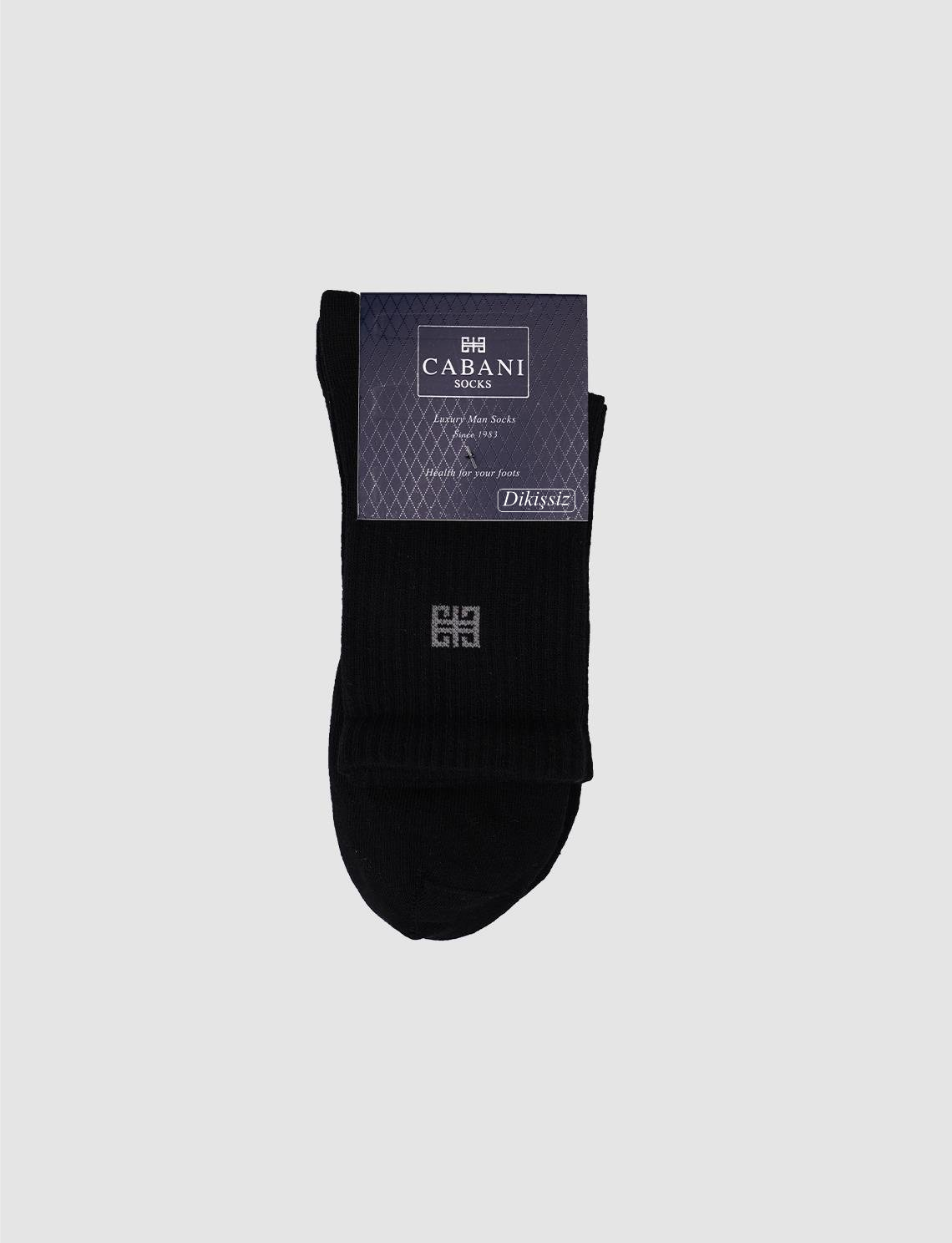 Men Textile Black Socks