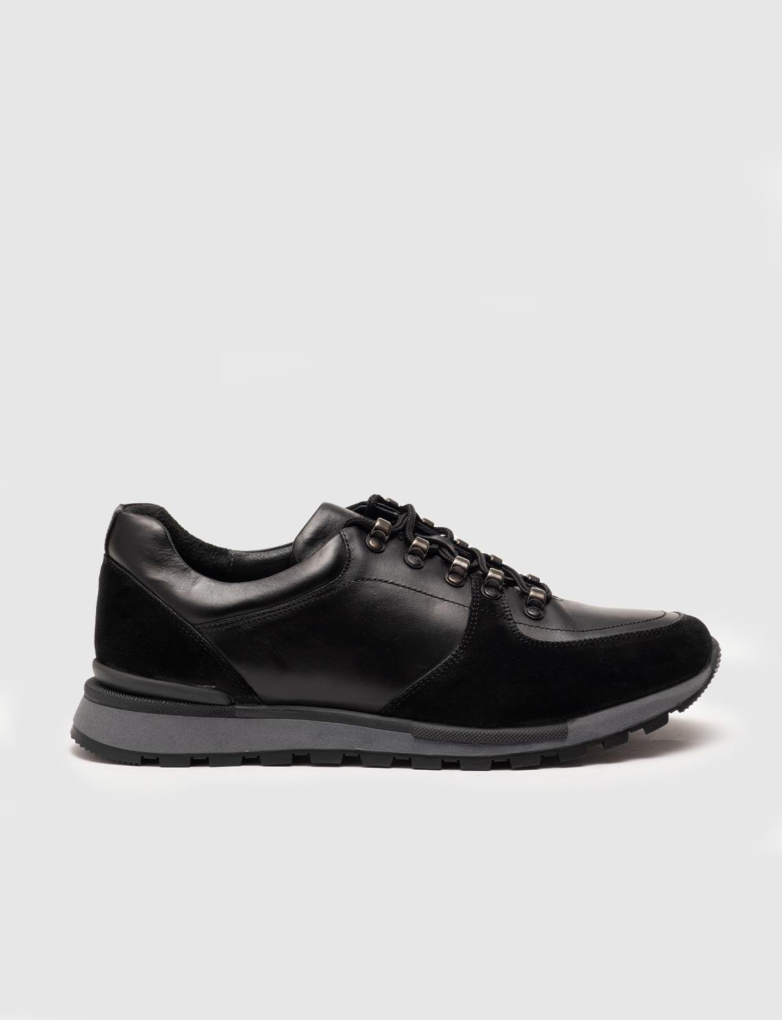 Genuine Leather Black Men Shoes
