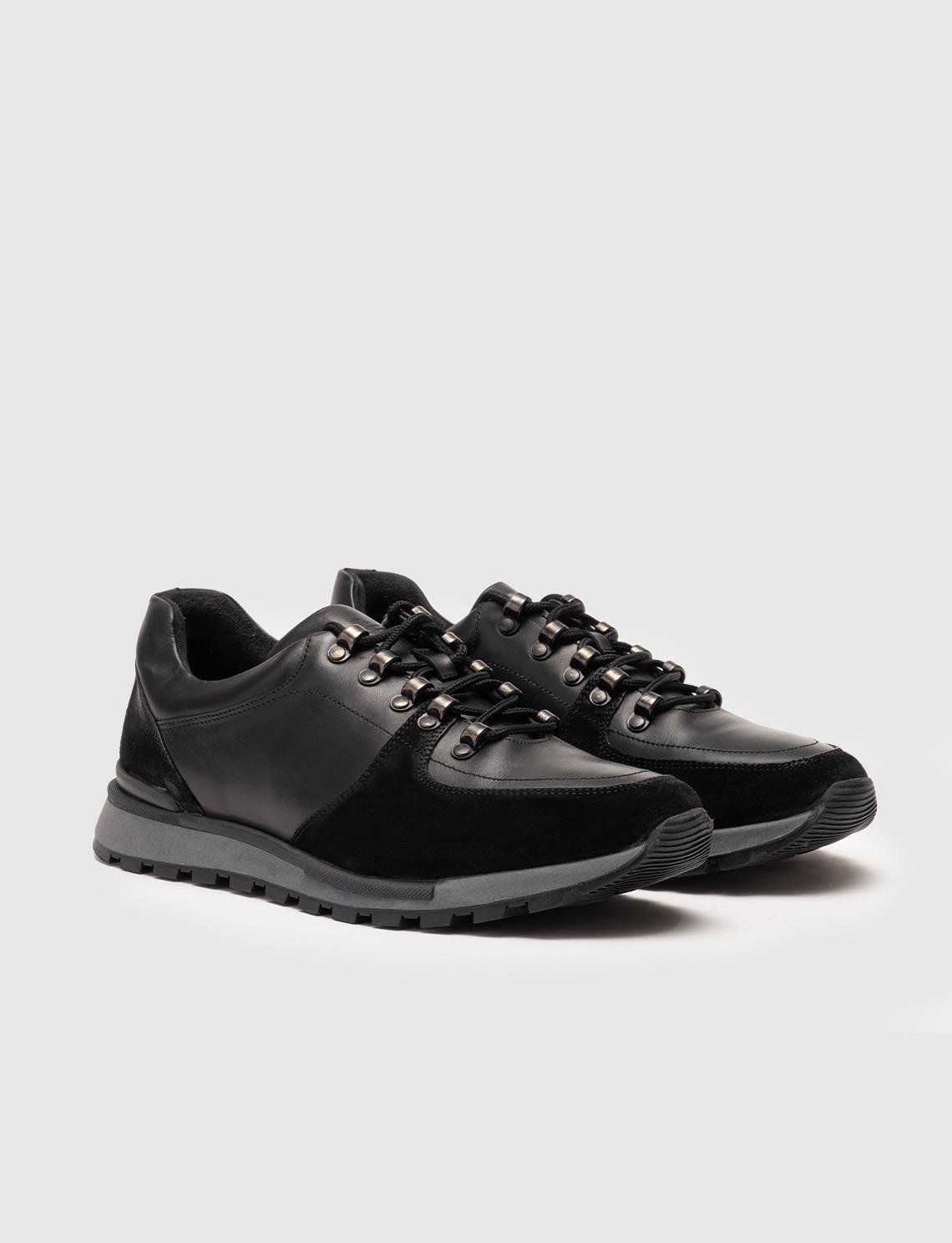 Genuine Leather Black Men Shoes