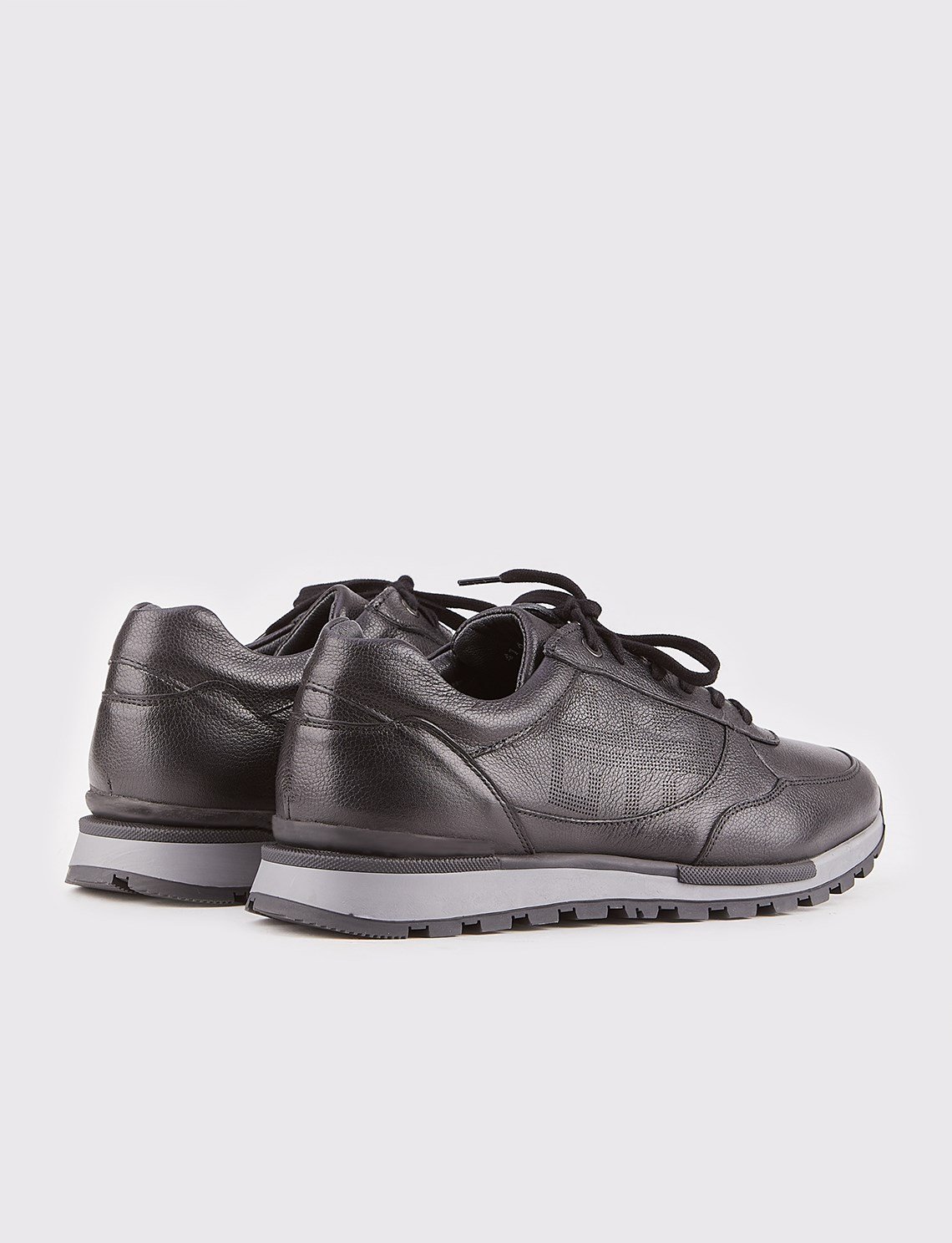 Genuine Leather Black Men Shoes