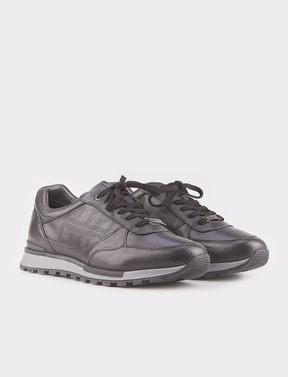 Genuine Leather Black Men Shoes