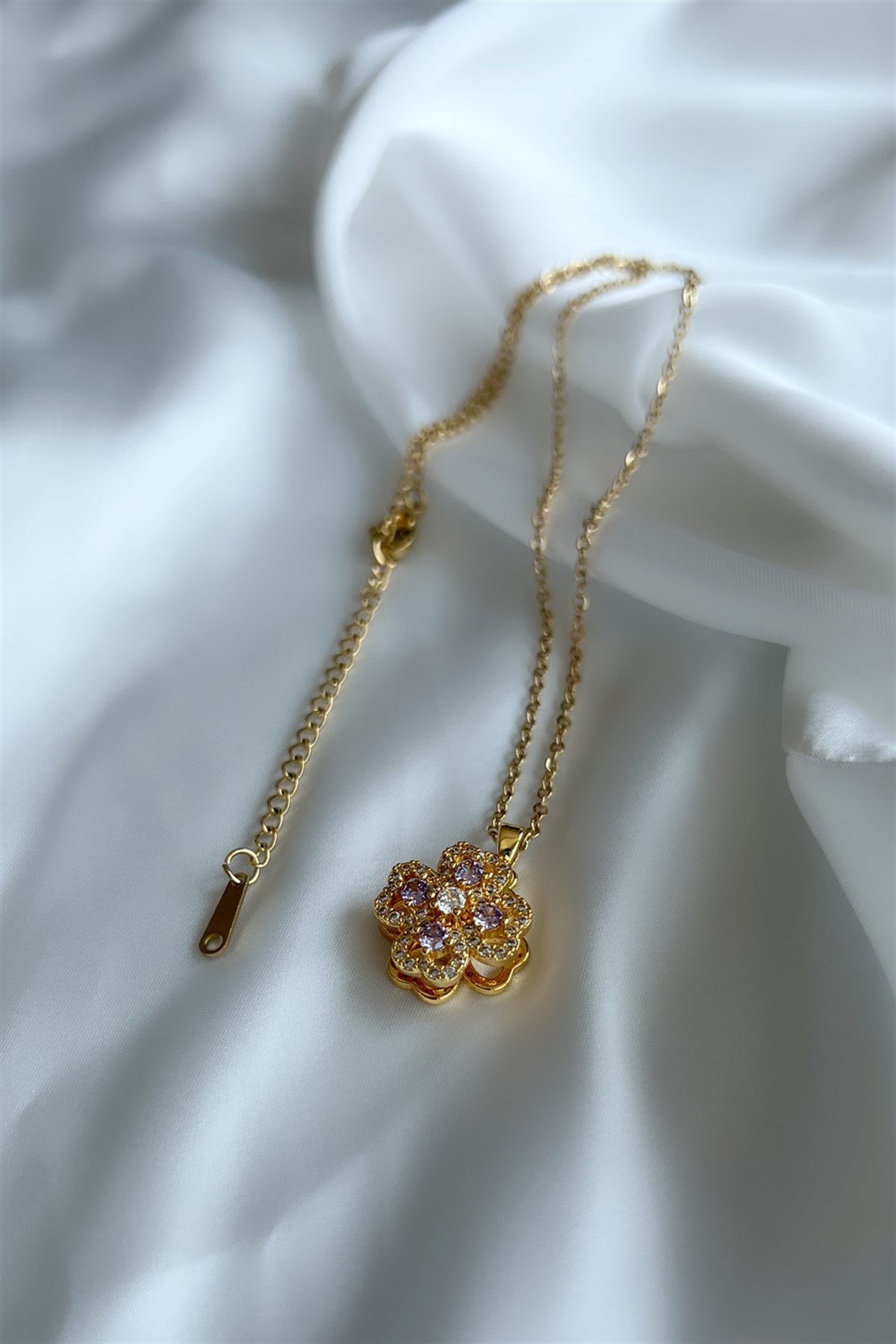 Nested Zircon Çelik Kolye
