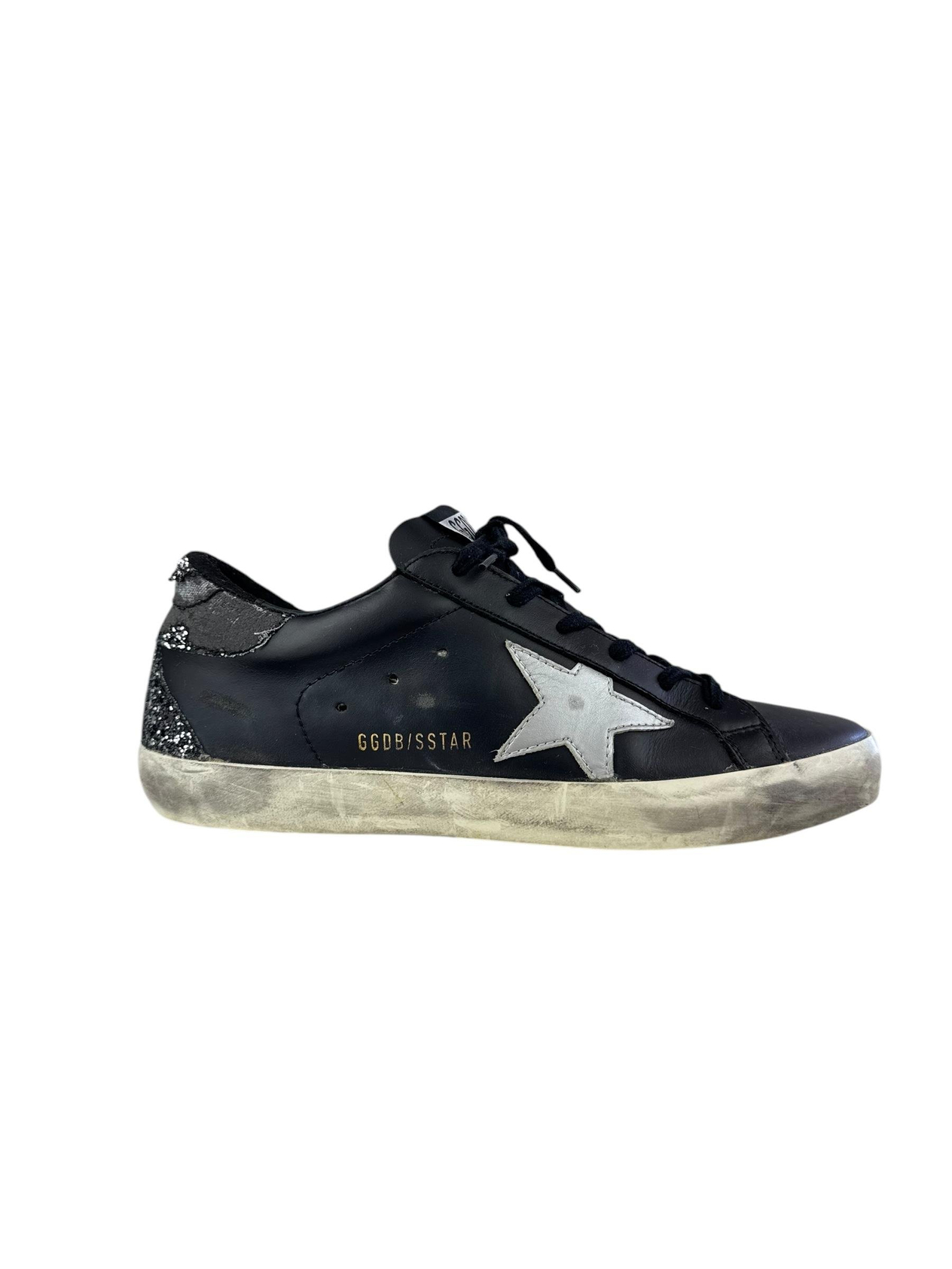 GOLDEN GOOSE BLACK SUPER STAR SNEAKERS