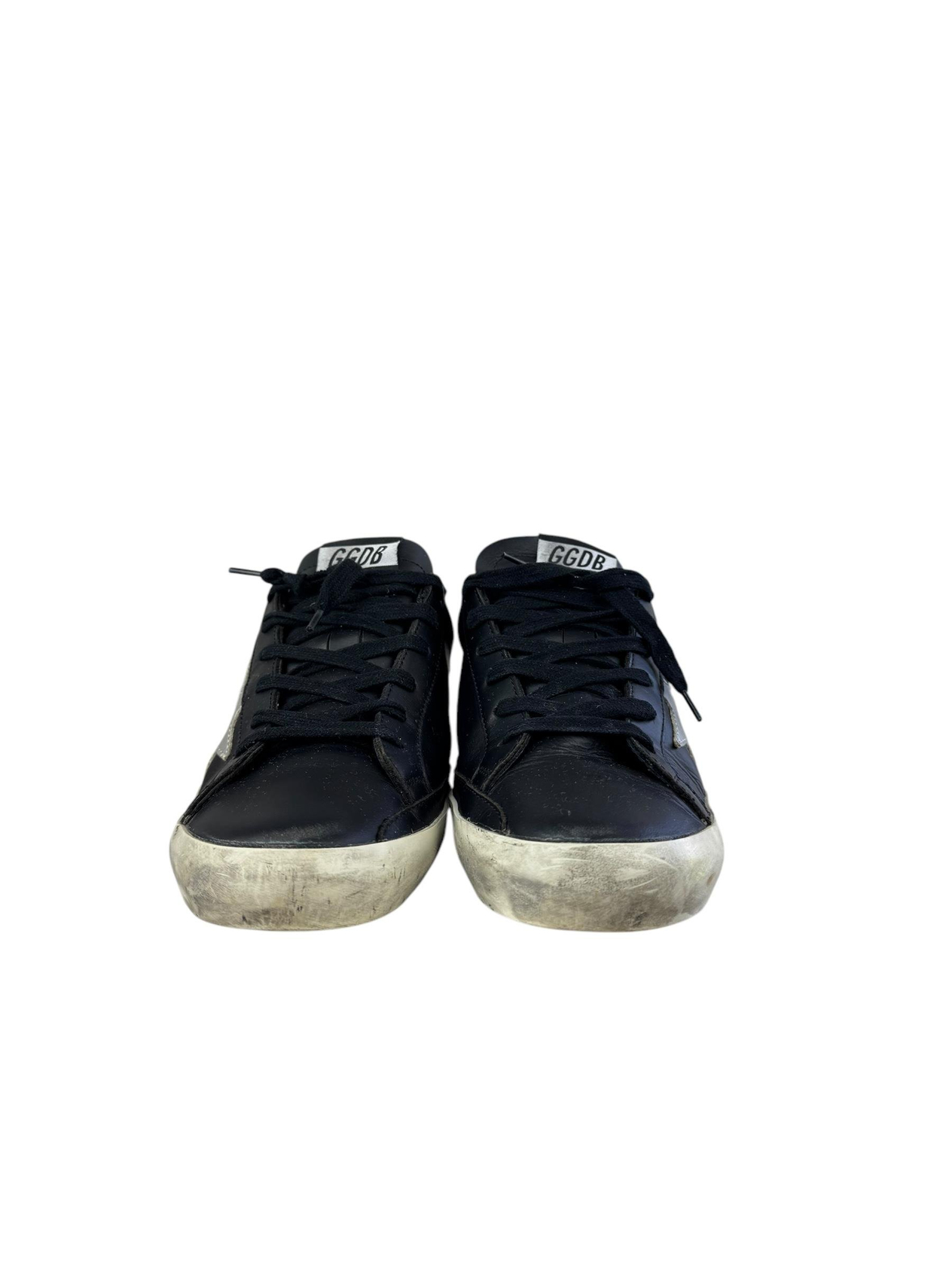 GOLDEN GOOSE BLACK SUPER STAR SNEAKERS
