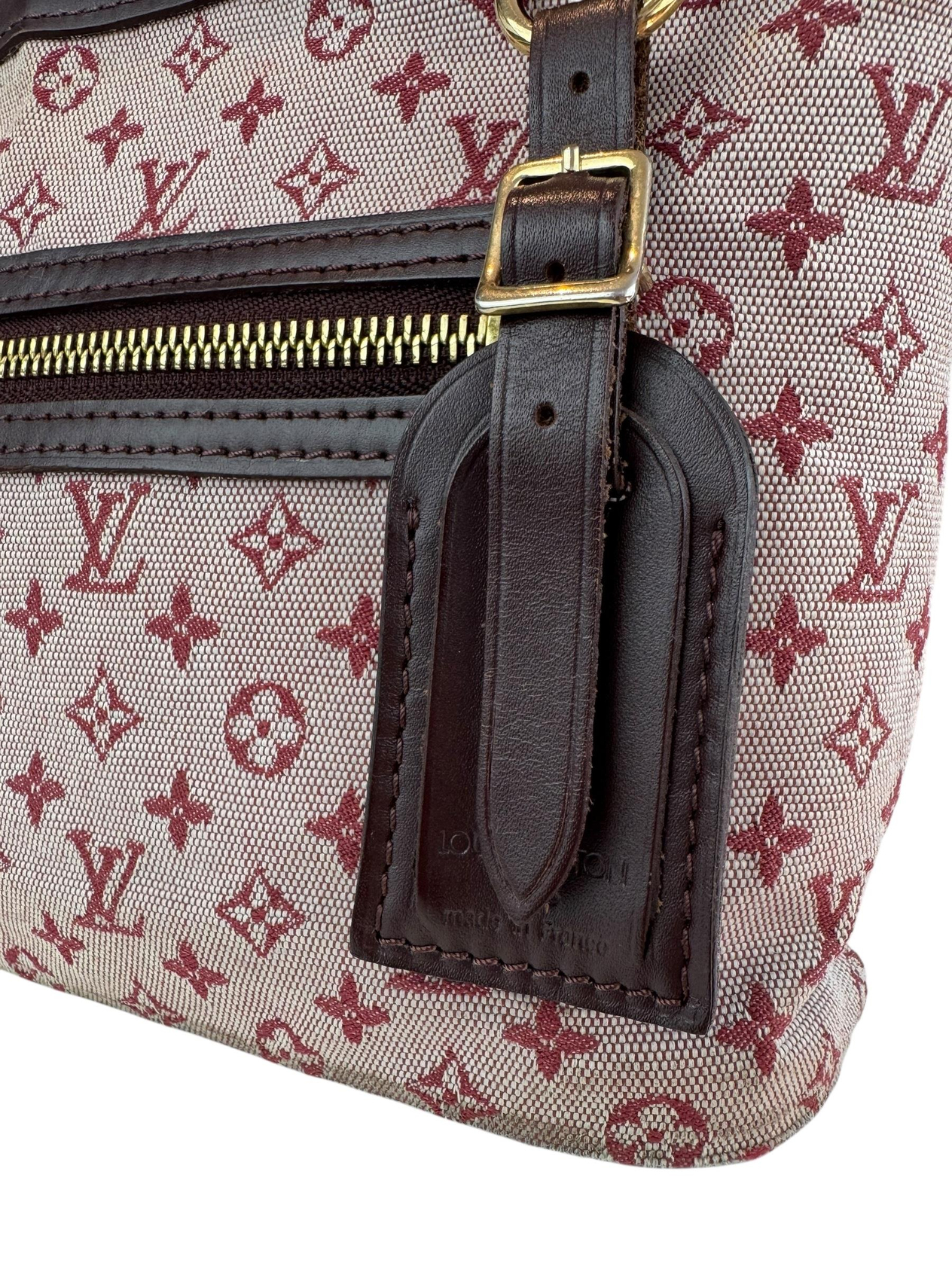 LOUIS VUITTON BROWN MINI LIN LUCILLE PM BAG