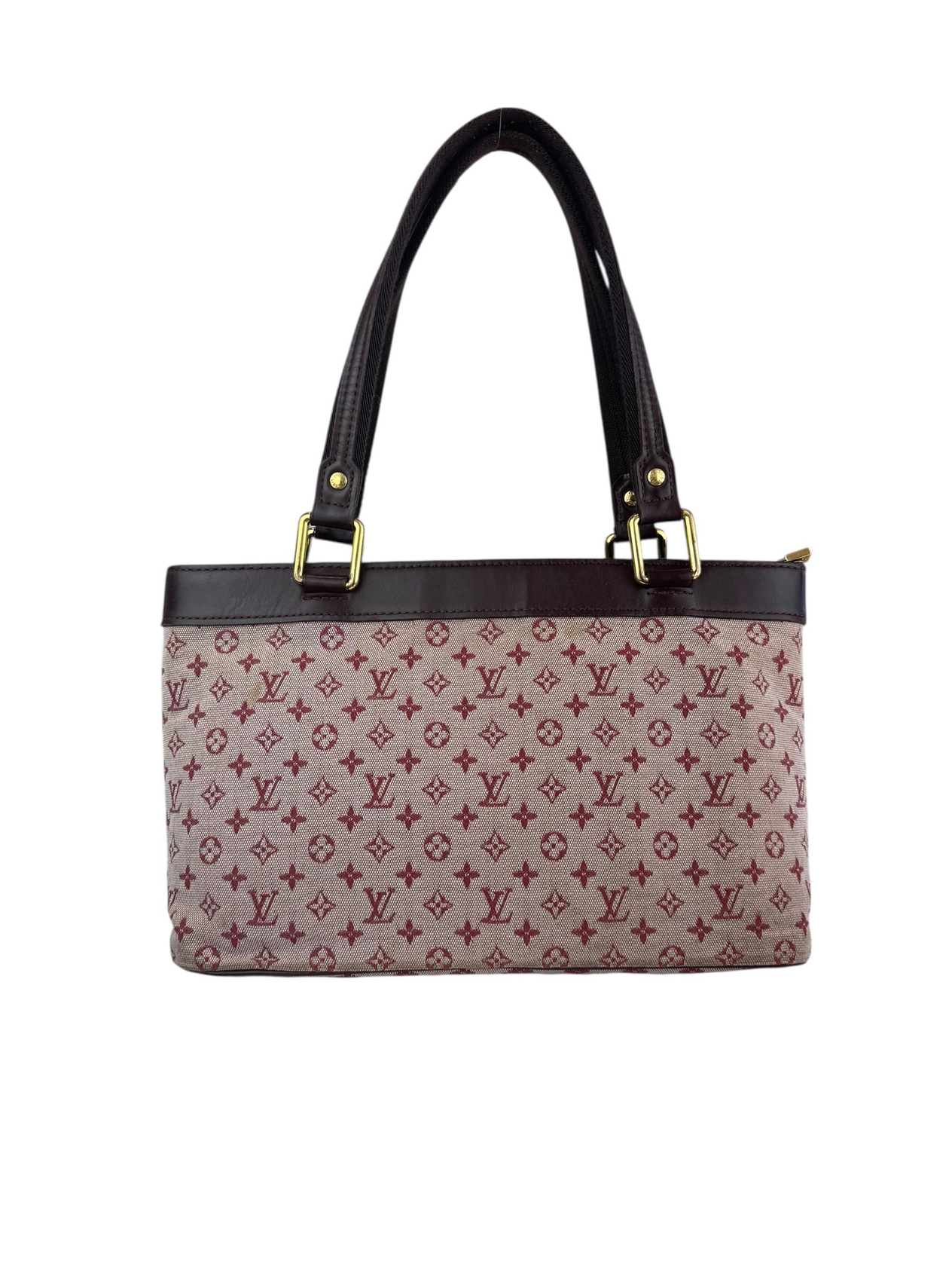 LOUIS VUITTON BROWN MINI LIN LUCILLE PM BAG