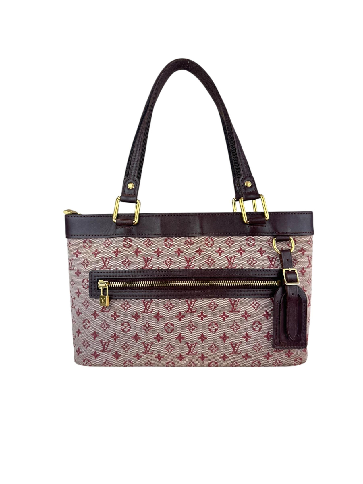 LOUIS VUITTON BROWN MINI LIN LUCILLE PM BAG