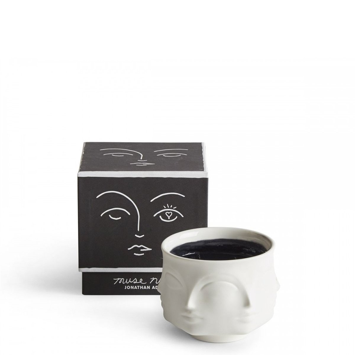 Jonathan Adler - Muse Noir Ceramic Beyaz Mum