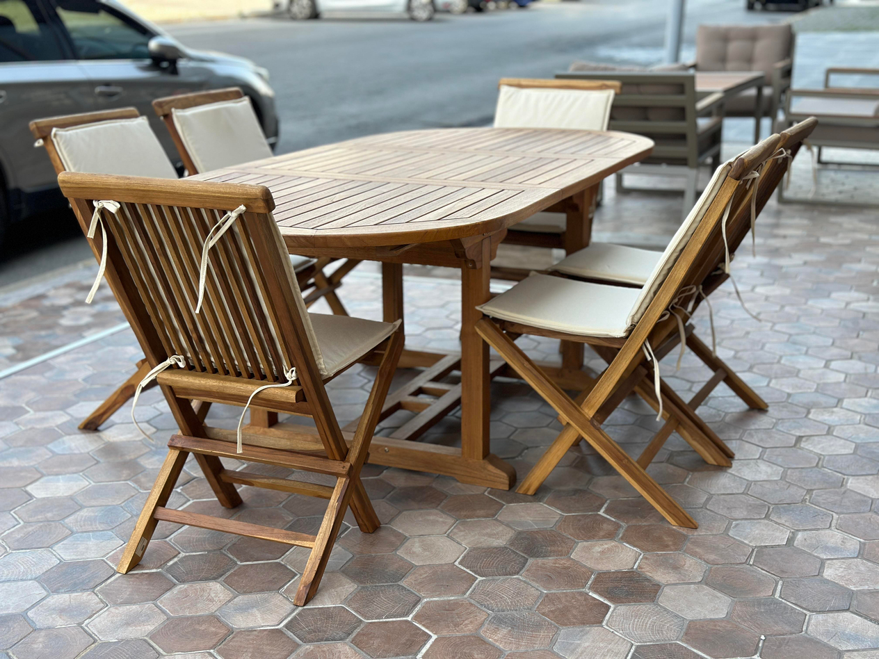 Kastra Argon Teak Masa Sandalye Seti 