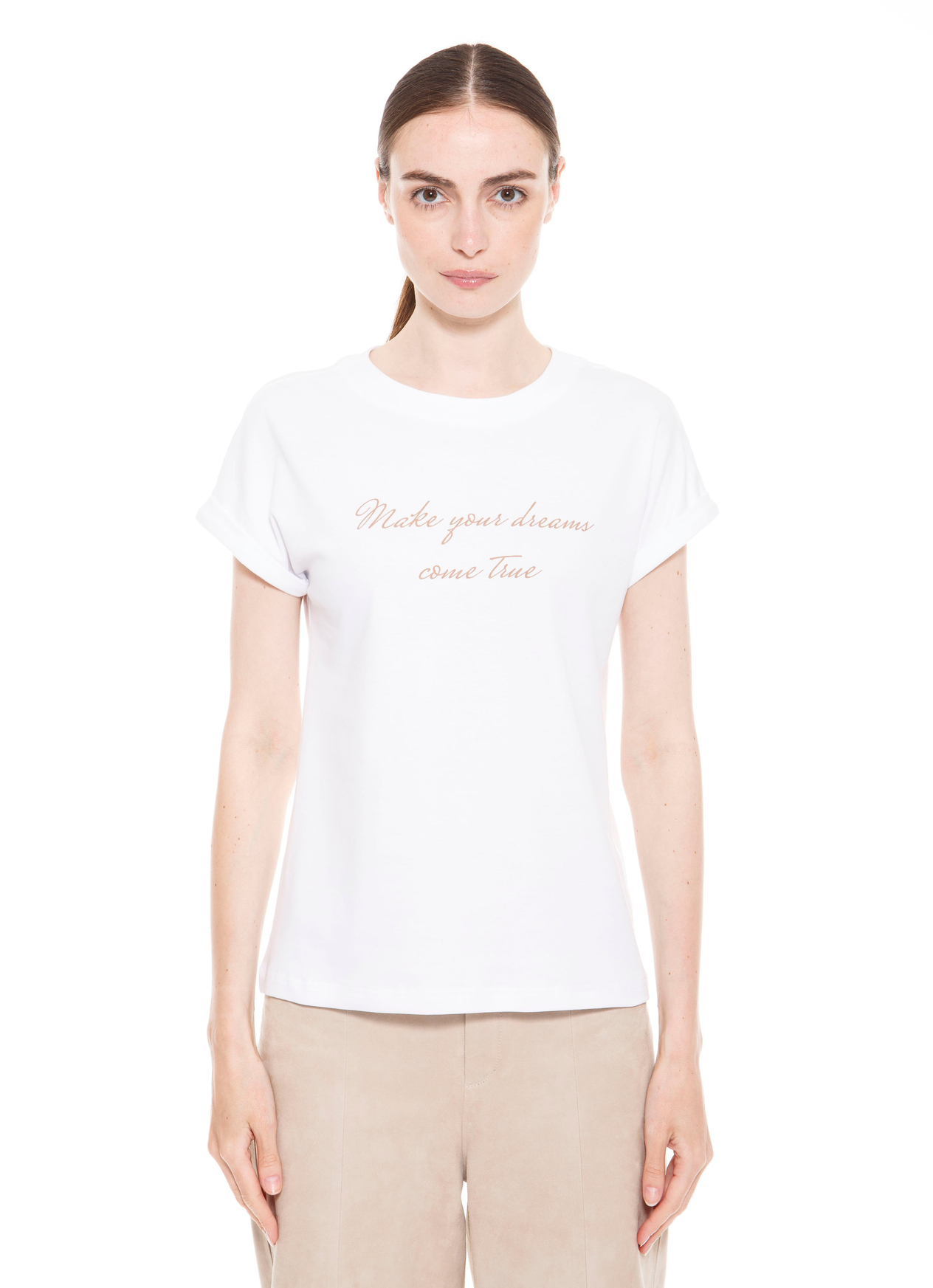 Bisiklet Yaka Motto T-shirt