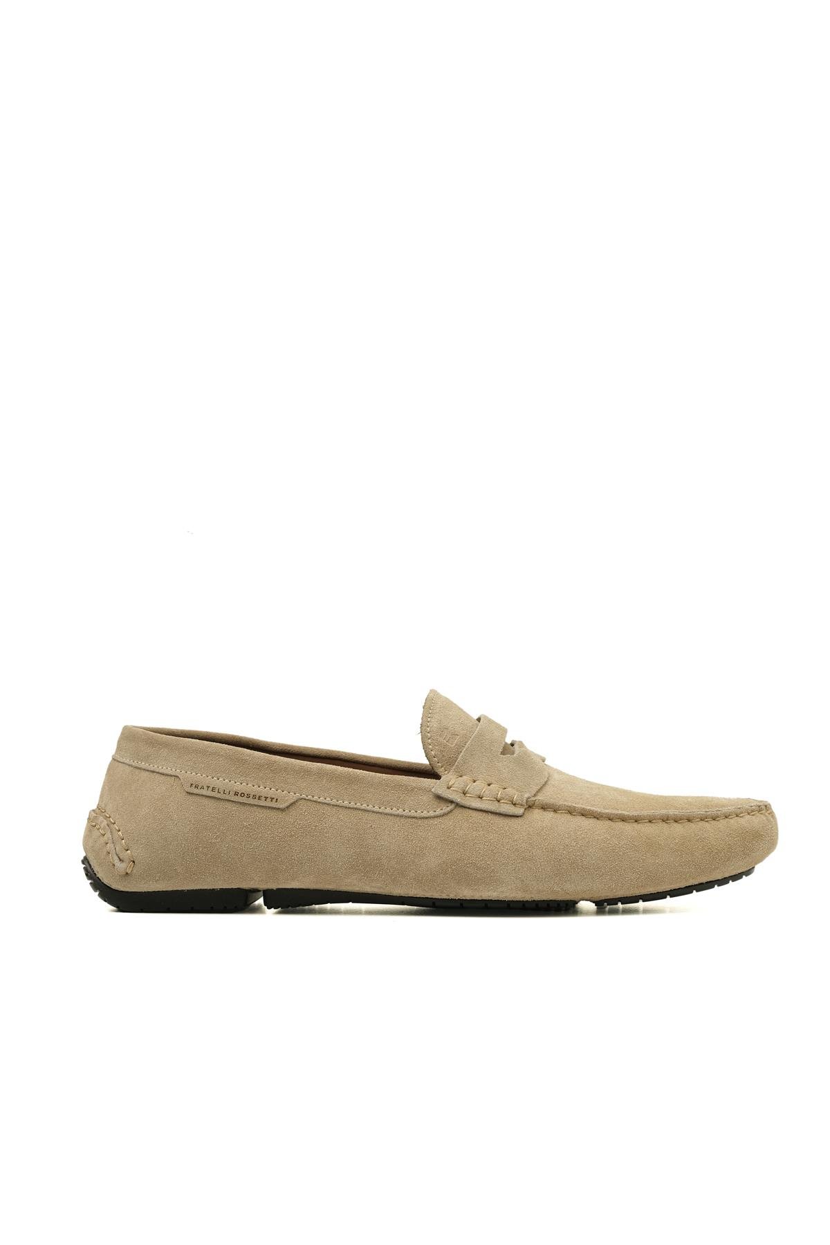 Krem Süet Erkek Loafer