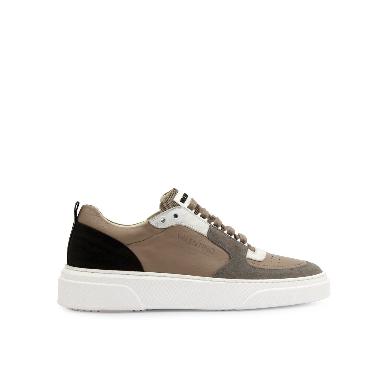 Süet Detaylı Kahverengi Deri Erkek Sneaker