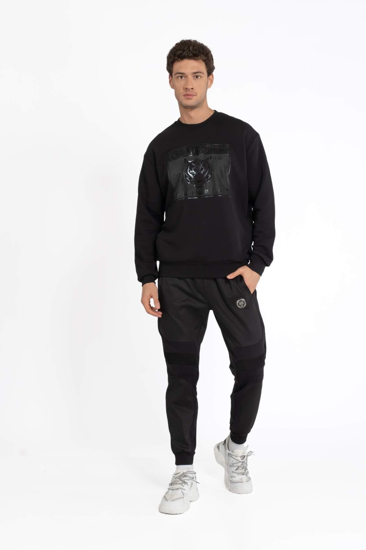 Plein SportSiyah Hayvan Desen Sweatshirt