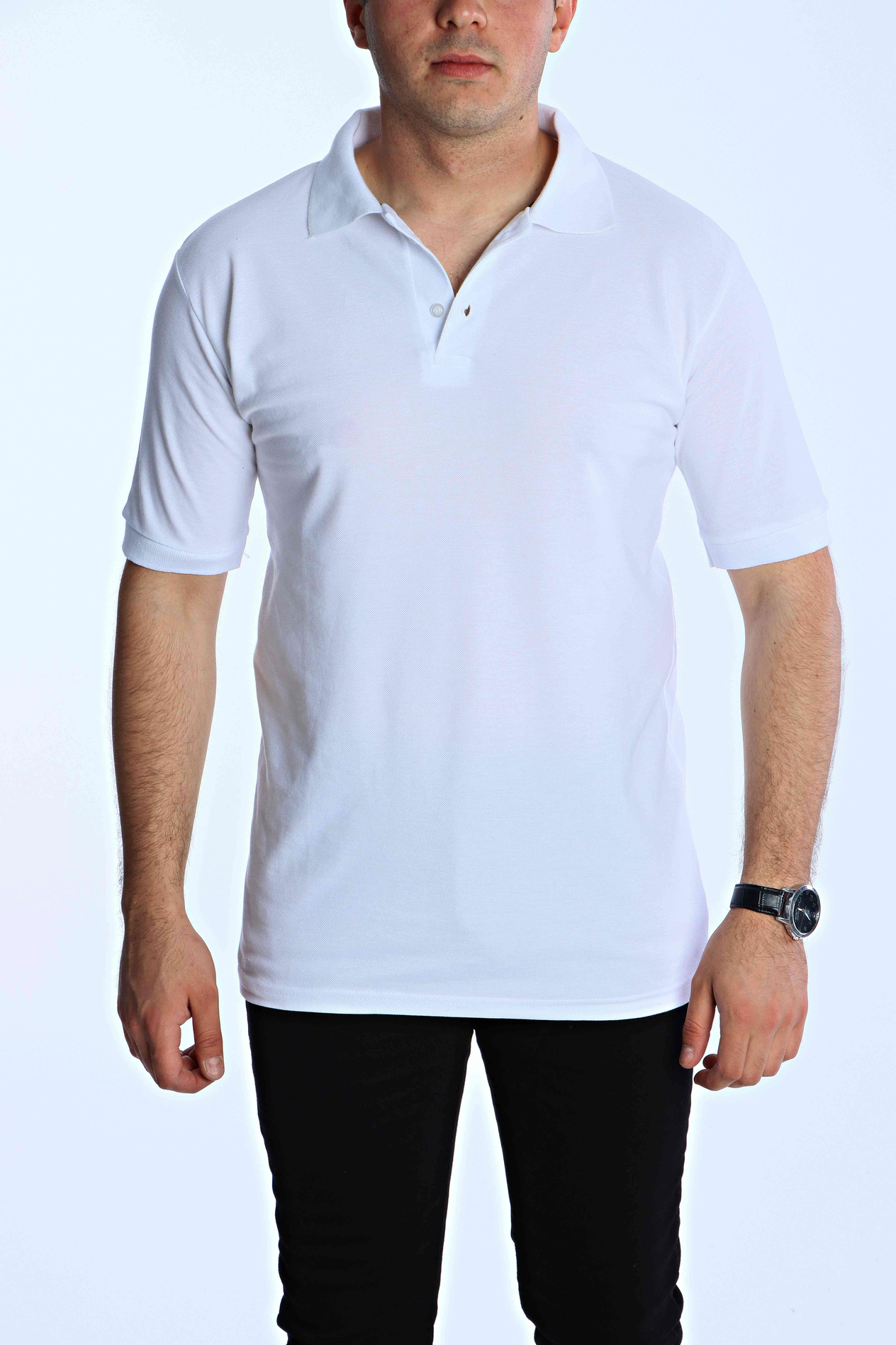 Eg38 Regular Polo Yaka Tişört Beyaz