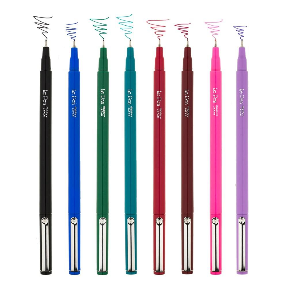 Marvy Uchida Le Pen 4300 Kalem Extra Fine Uç Metal Klips 0.3 mm Uç Soluk Mavi (Pale Blue)
