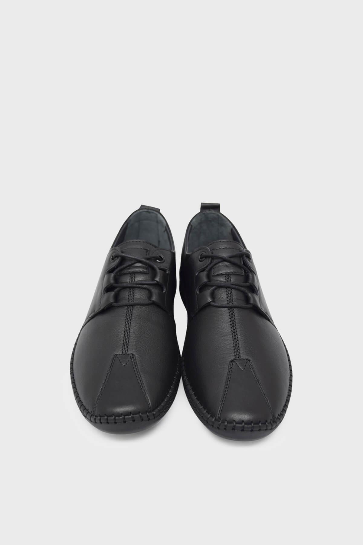 Castle Black Erkek Yazlık Comfort Deri Ayakkabı Siyah CB71102