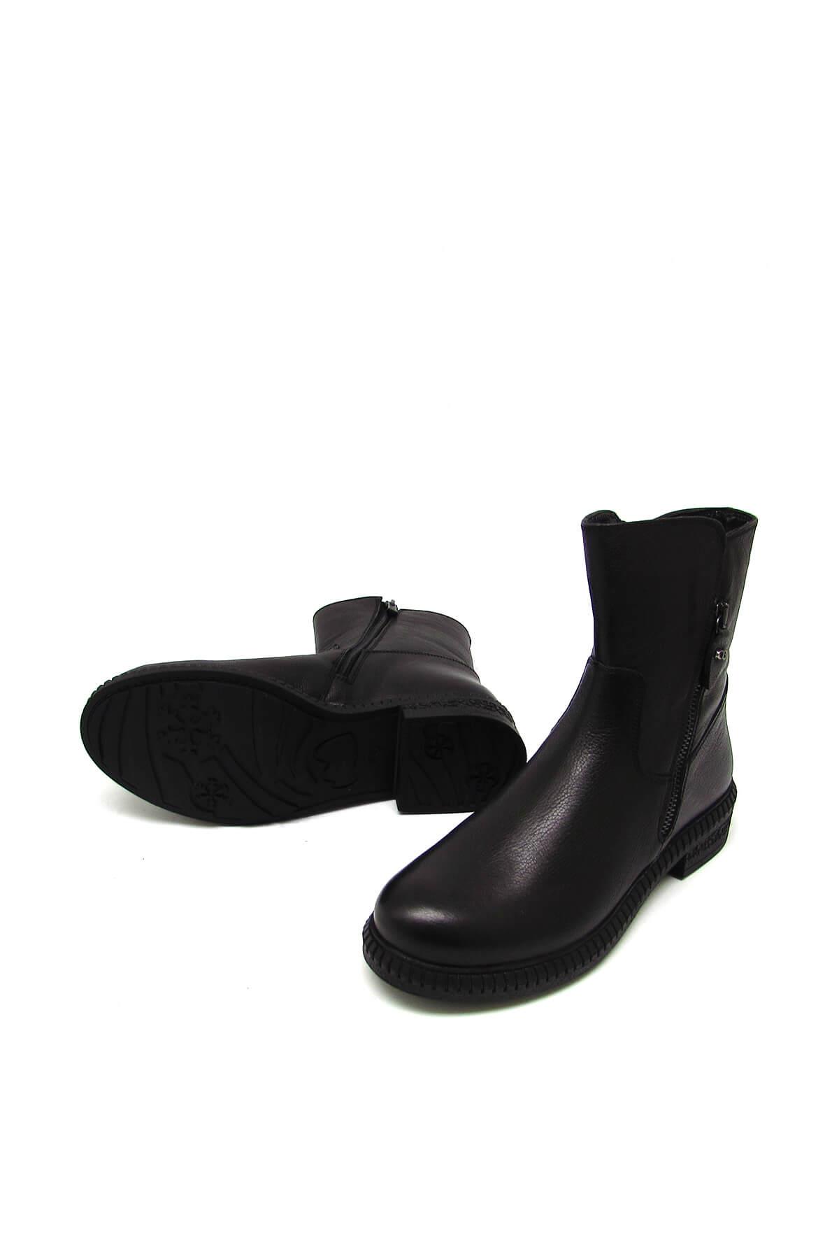 Castle Black Kadın Casual Deri Bot Siyah CB20914