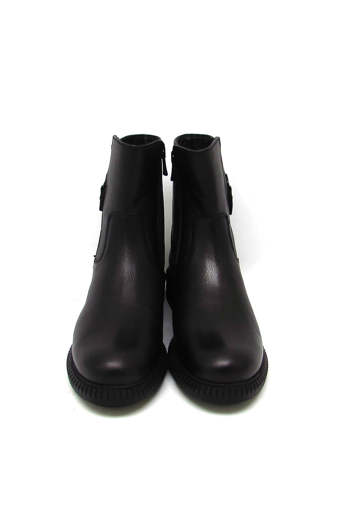 Castle Black Kadın Casual Deri Bot Siyah CB20914