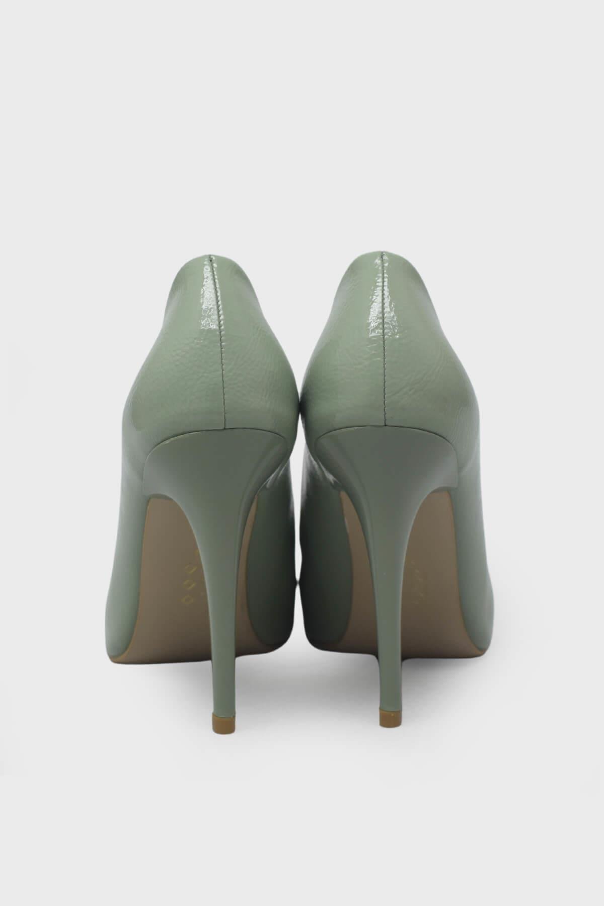 Esstii Kadın İnce Topuklu Klasik Stiletto Ayakkabı Su Yeşili EST095