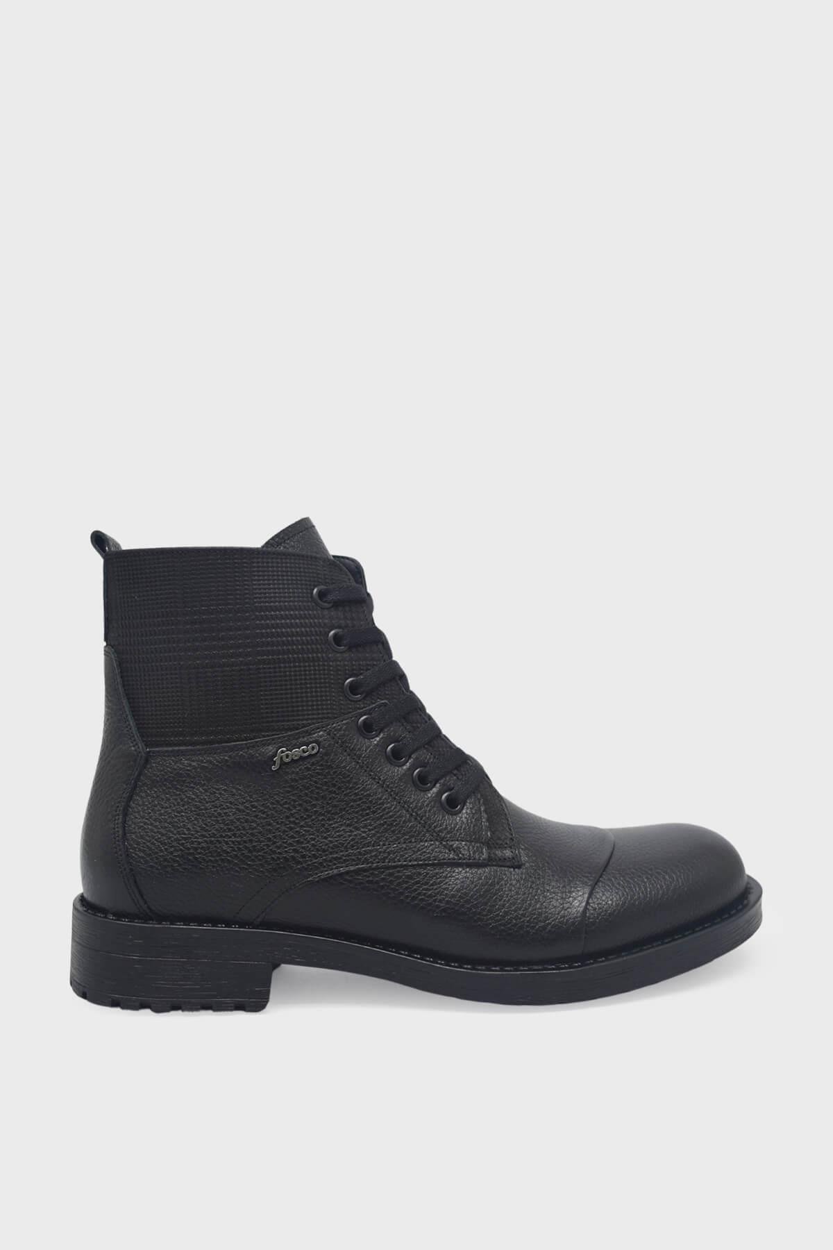 Fosco Erkek Casual Deri Bot Siyah FSC7580