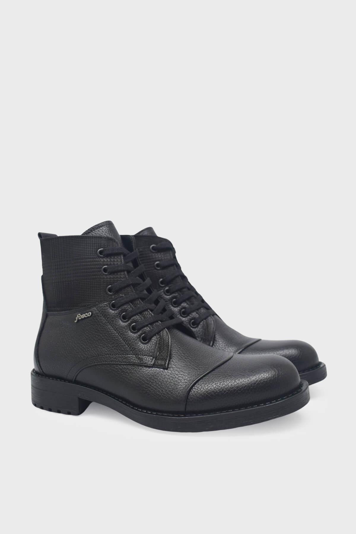 Fosco Erkek Casual Deri Bot Siyah FSC7580