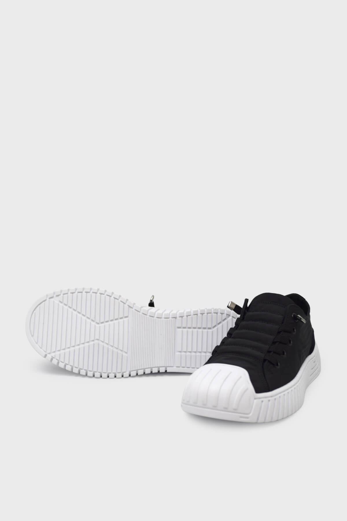 Gamelu Unisex Yazlık Tekstil Sneakers Siyah Beyaz GML2023-02