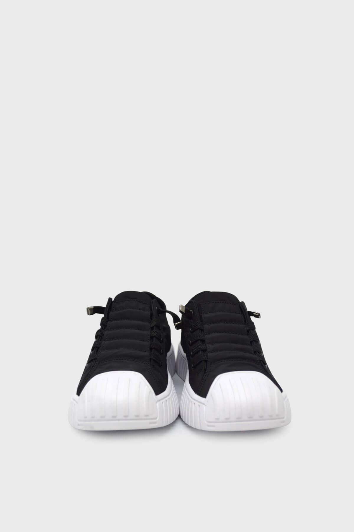 Gamelu Unisex Yazlık Tekstil Sneakers Siyah Beyaz GML2023-02