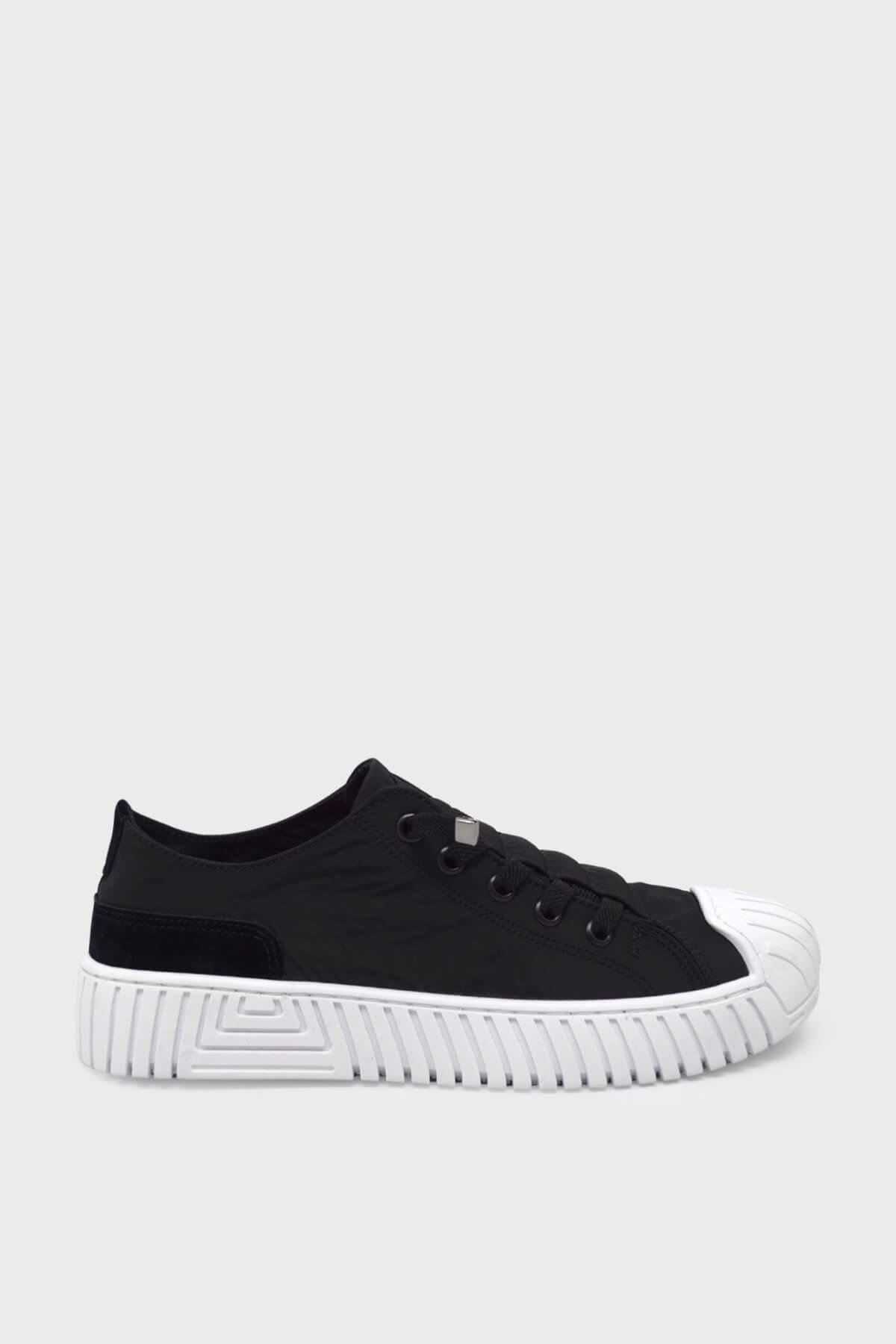 Gamelu Unisex Yazlık Tekstil Sneakers Siyah Beyaz GML2023-02