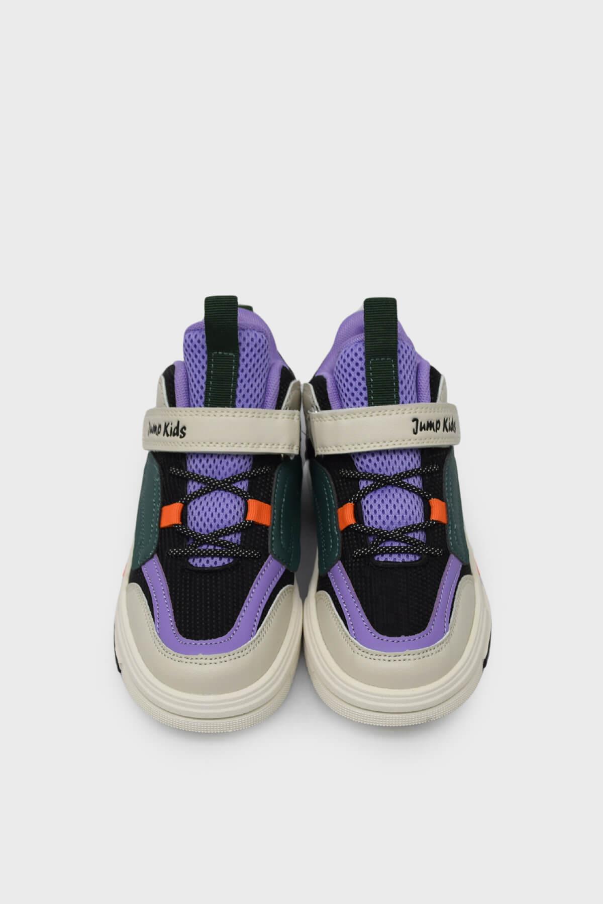 Jump Unisex Çocuk Jordan Spor Ayakkabı Siyah Mor JM31093