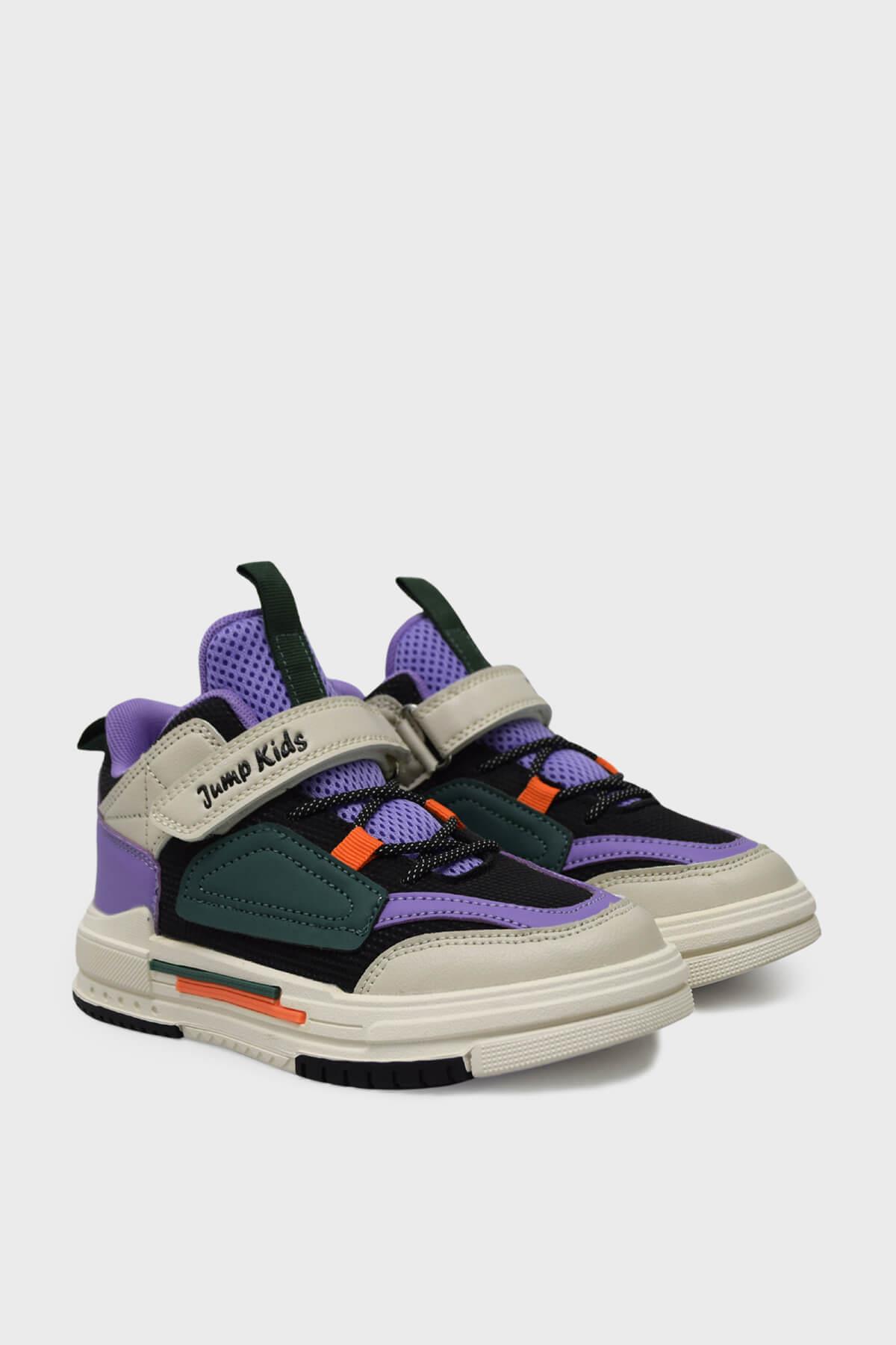 Jump Unisex Çocuk Jordan Spor Ayakkabı Siyah Mor JM31093