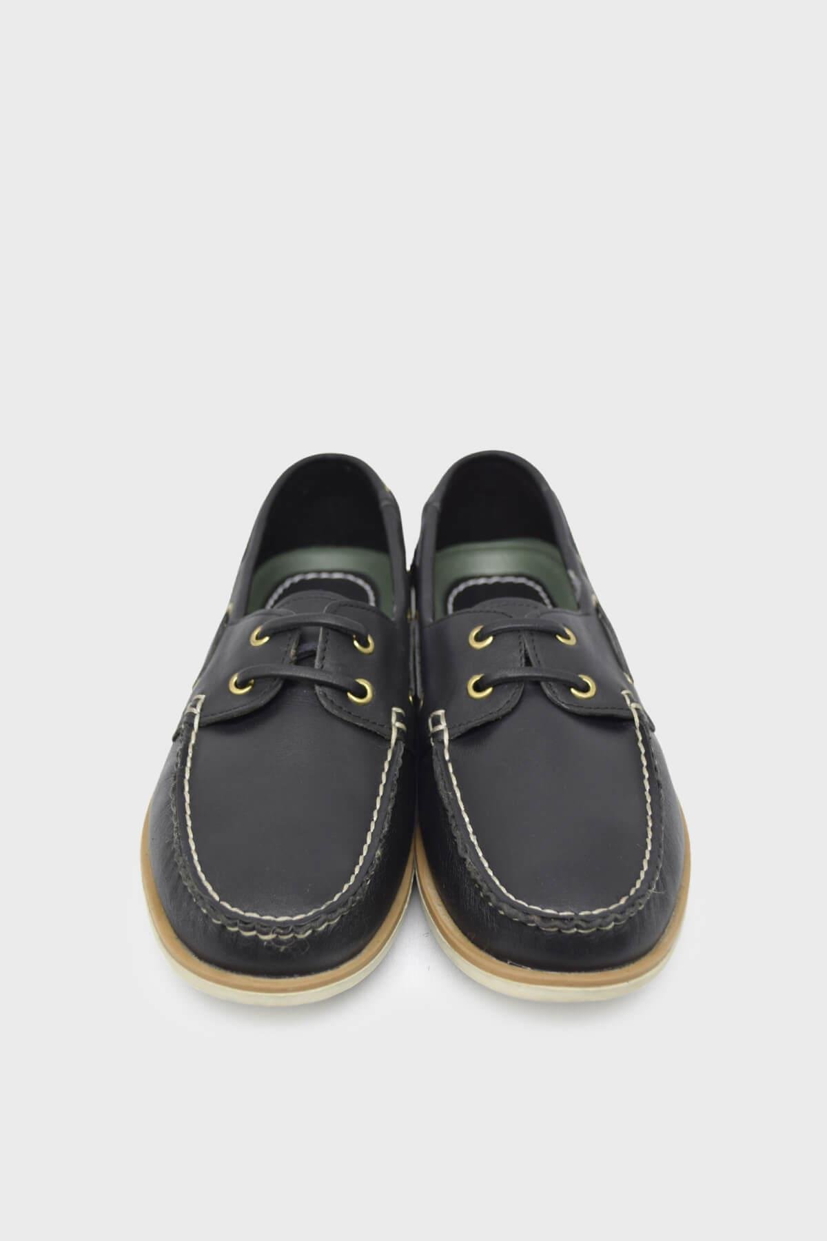 Kanuga Erkek Günlük Timberland Deri Ayakkabı Siyah KVZL2201