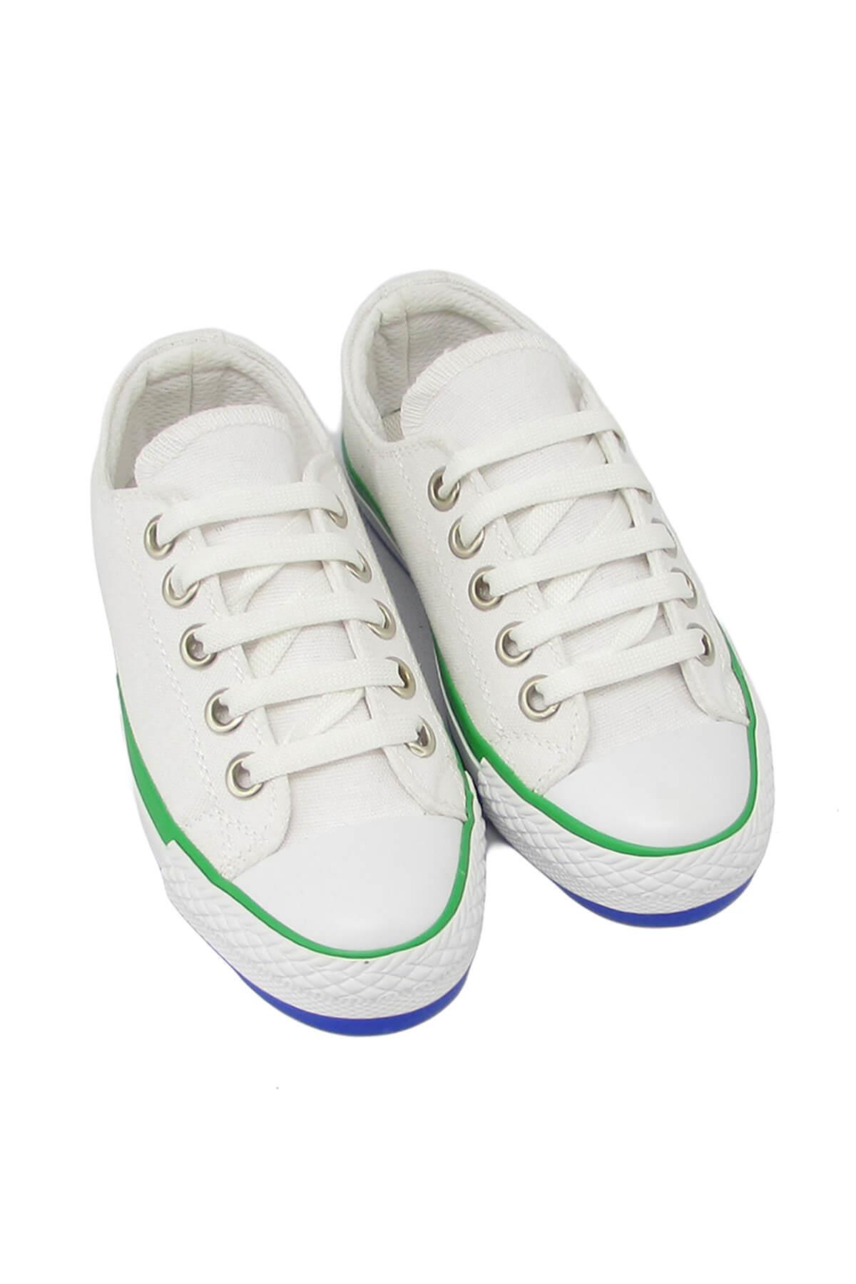 Kanuga Unisex Çocuk Yazlık Converse Spor Ayakkabı Beyaz MAGL1208