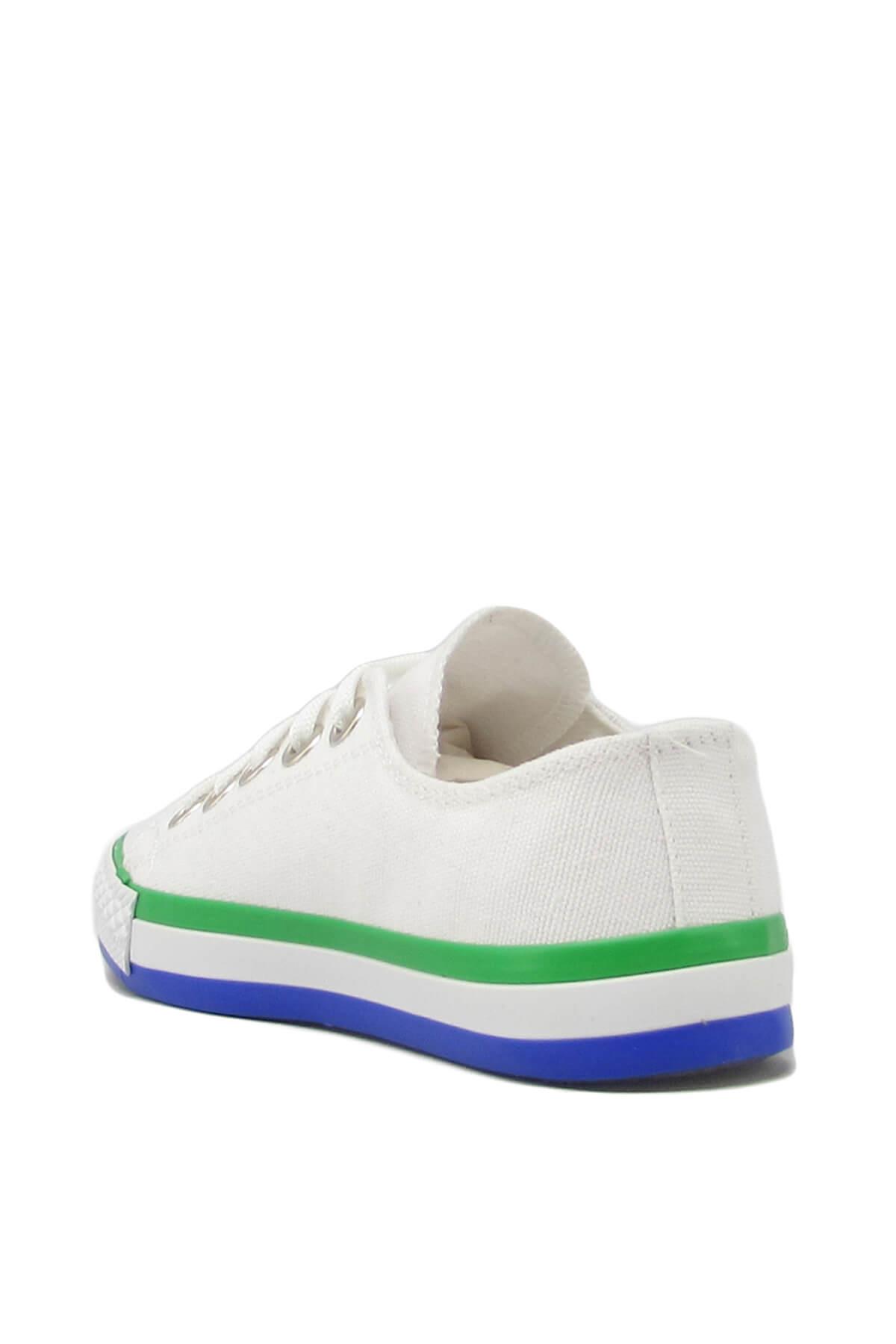Kanuga Unisex Çocuk Yazlık Converse Spor Ayakkabı Beyaz MAGL1208