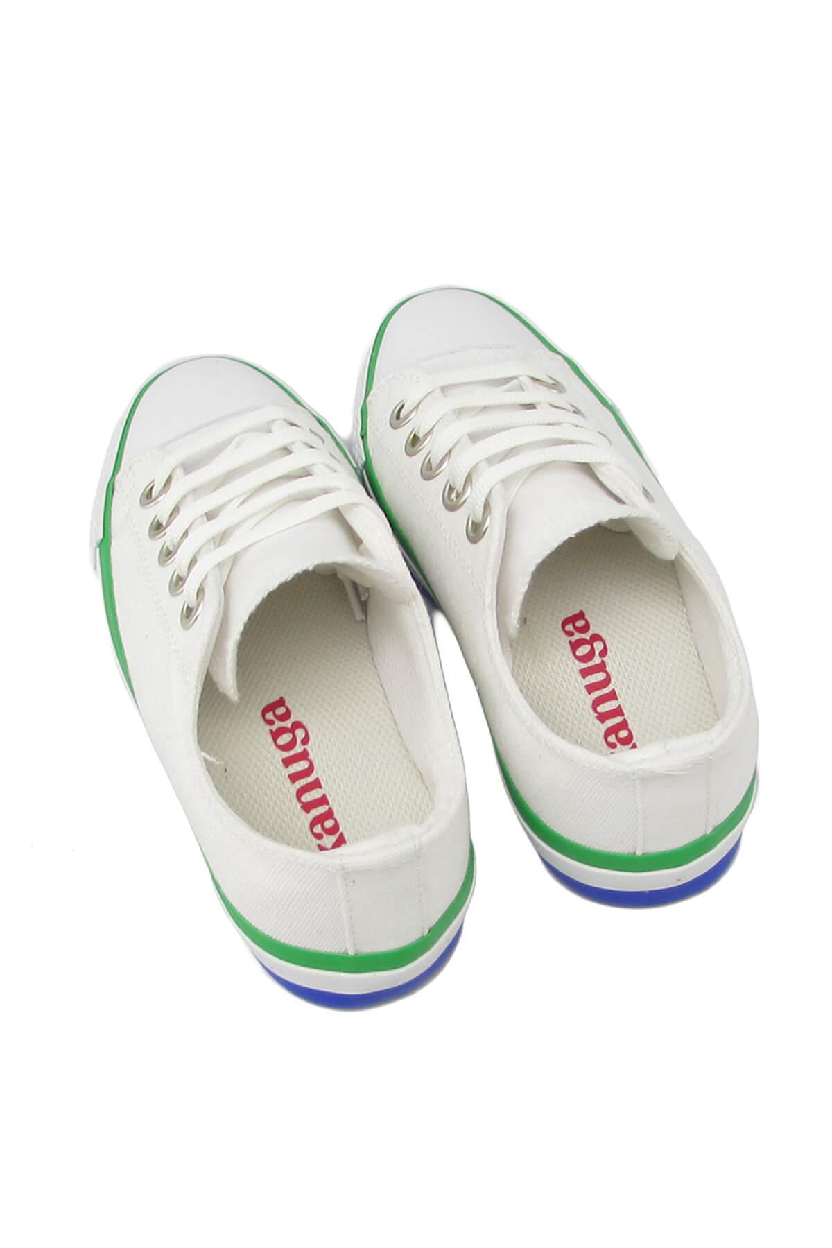 Kanuga Unisex Çocuk Yazlık Converse Spor Ayakkabı Beyaz MAGL1208