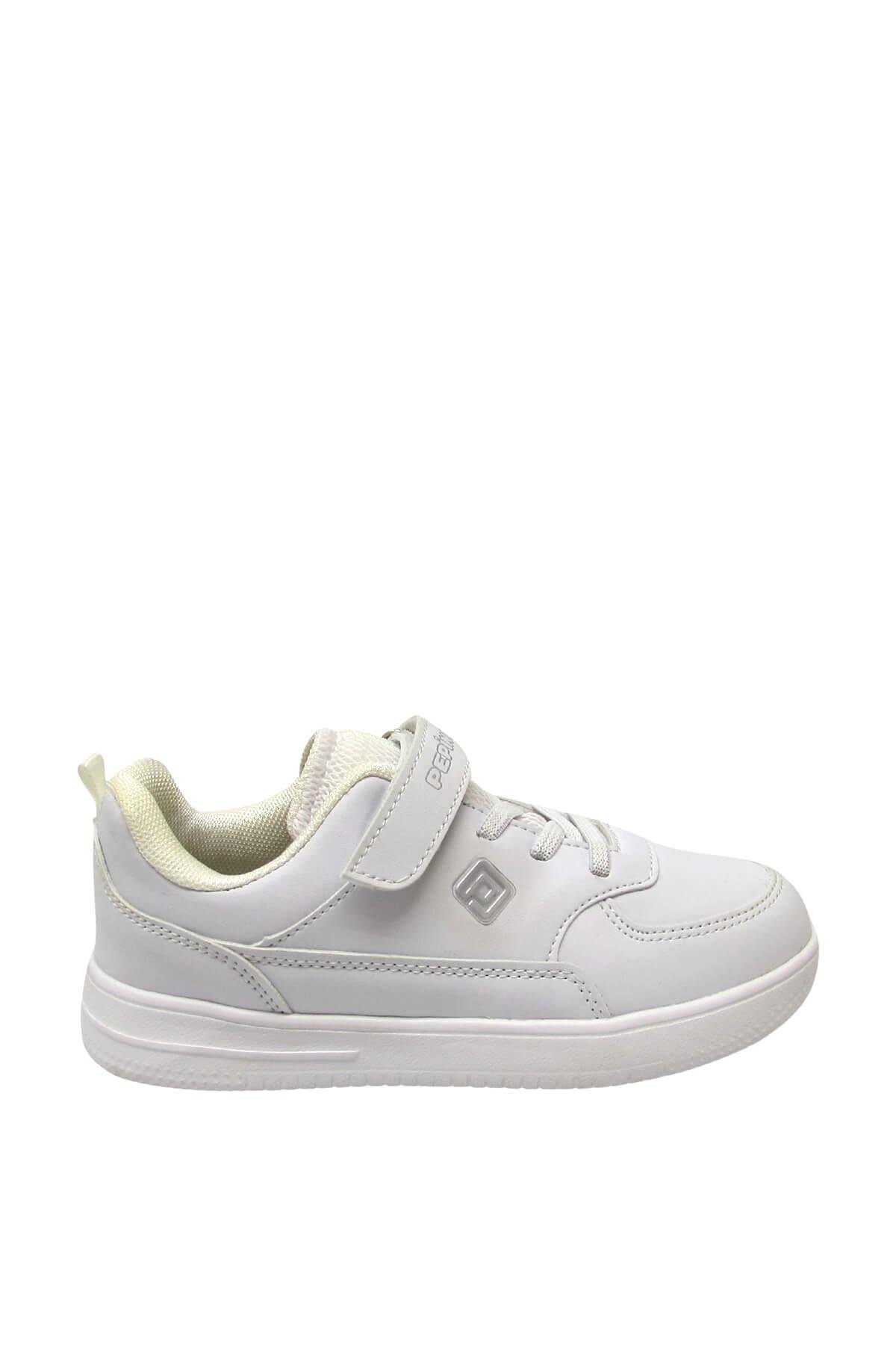 Pepino Unisex Çocuk Cırt Bantlı Spor Ayakkabı Beyaz P-1302