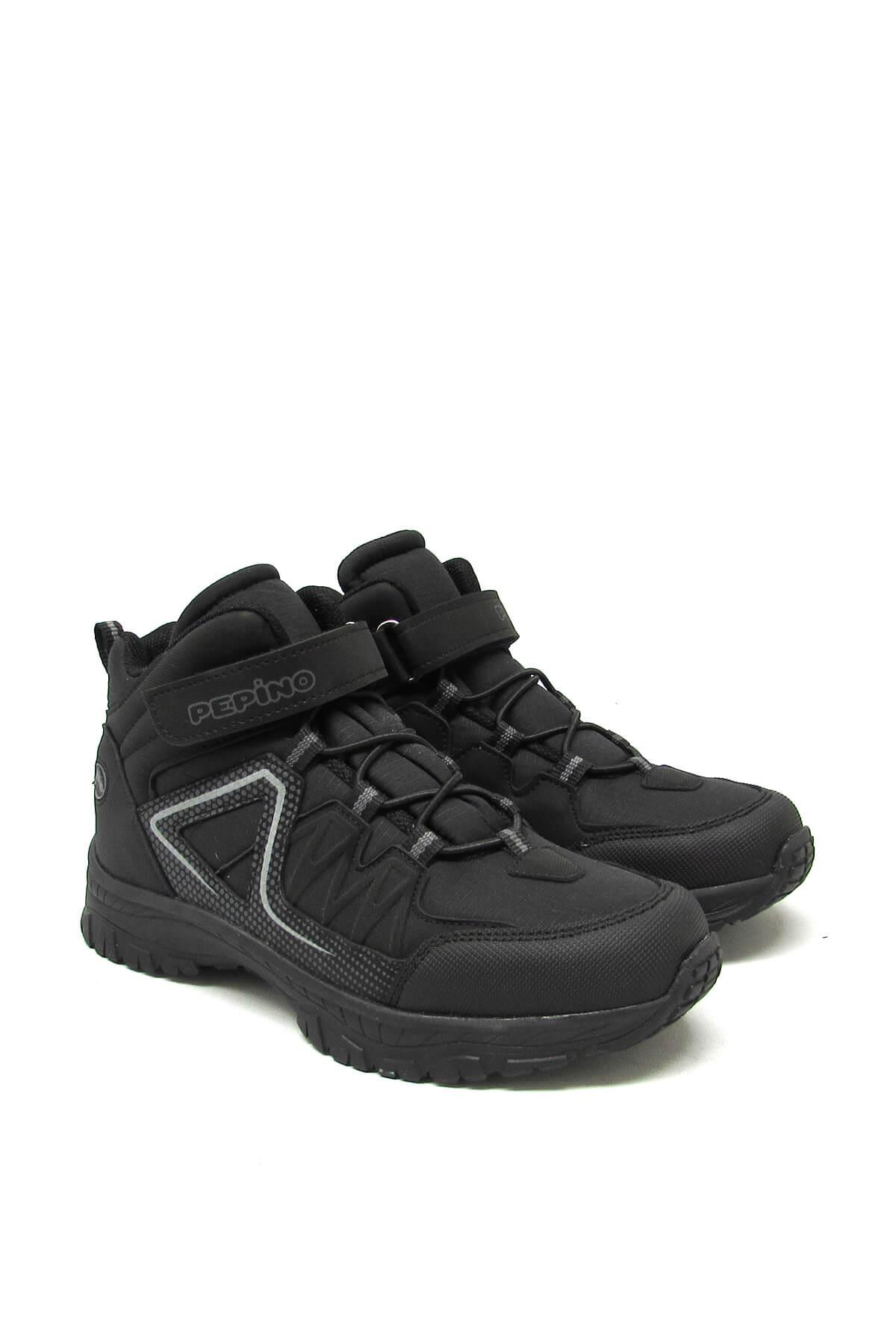 Pepino Unisex Çocuk Cırtlı Spor Bot Siyah P-1356