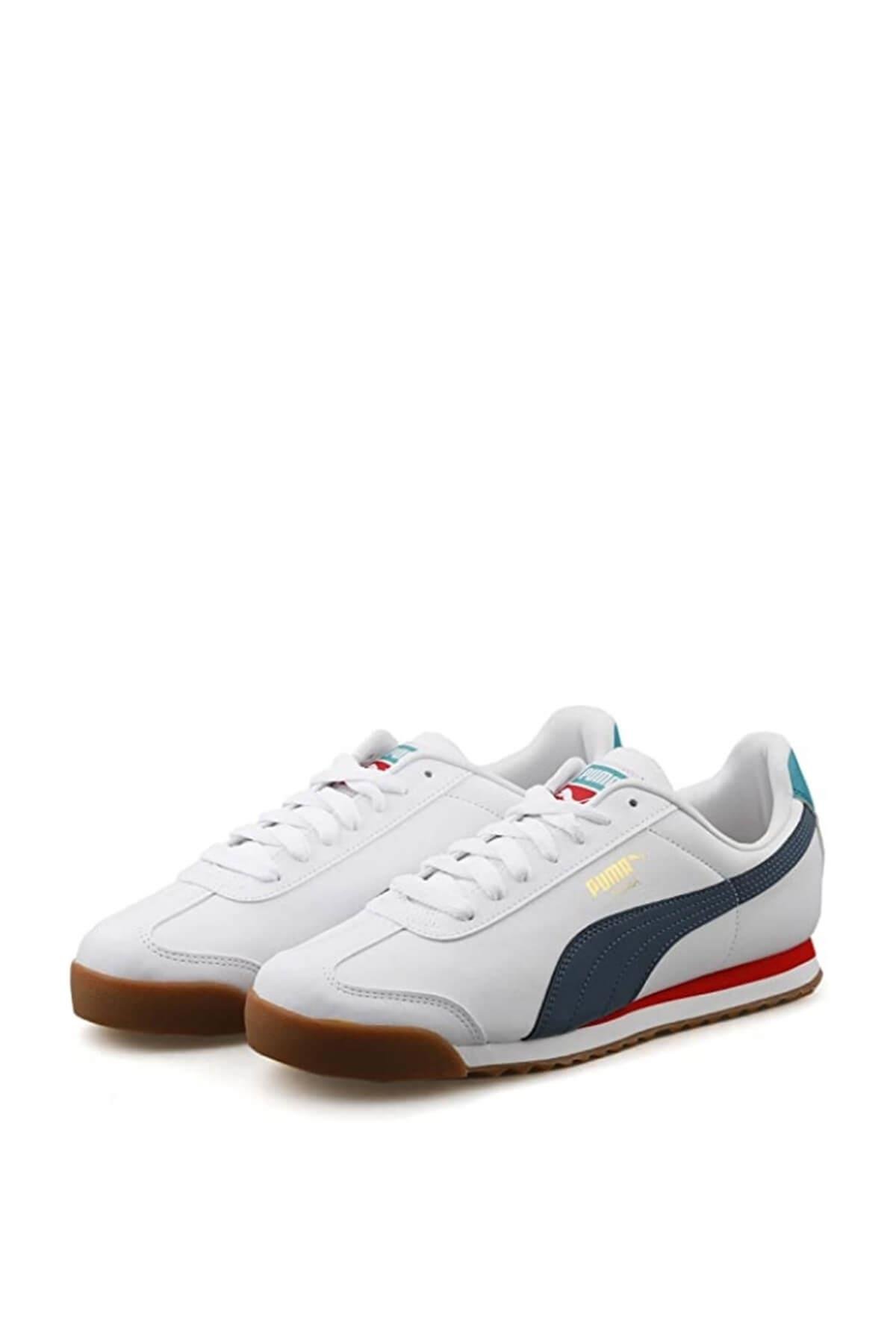 Puma Unisex Roma Basic Spor Ayakkabı Beyaz Lacivert 369571