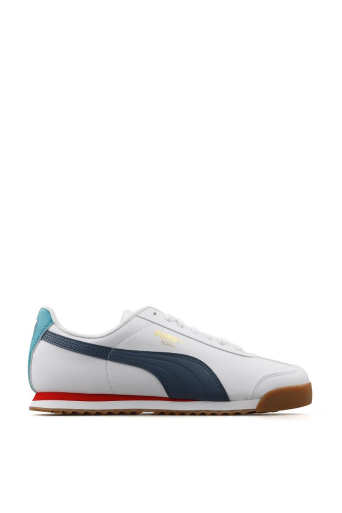 Puma Unisex Roma Basic Spor Ayakkabı Beyaz Lacivert 369571
