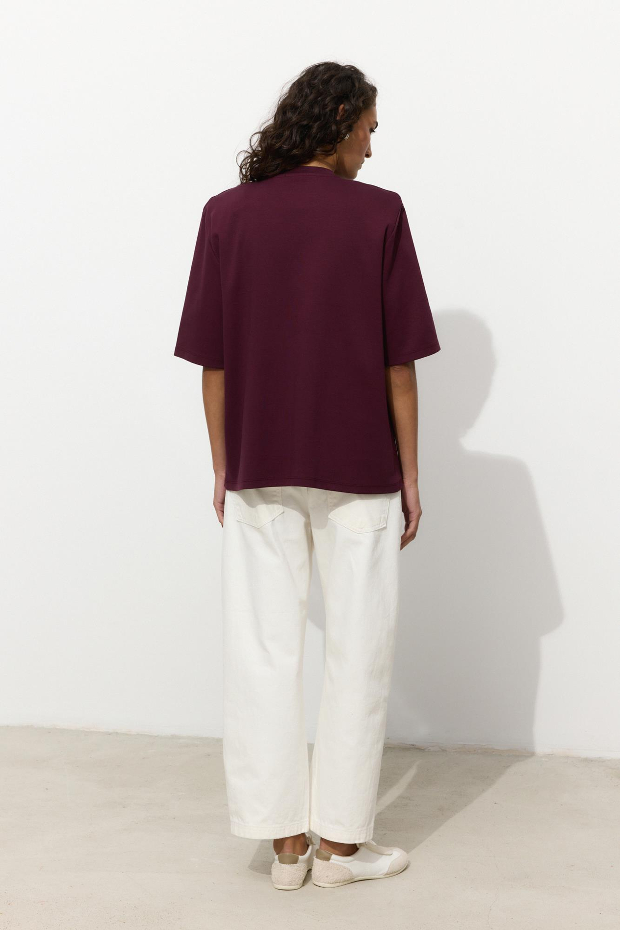 Bordo Vatkalı T-Shirt