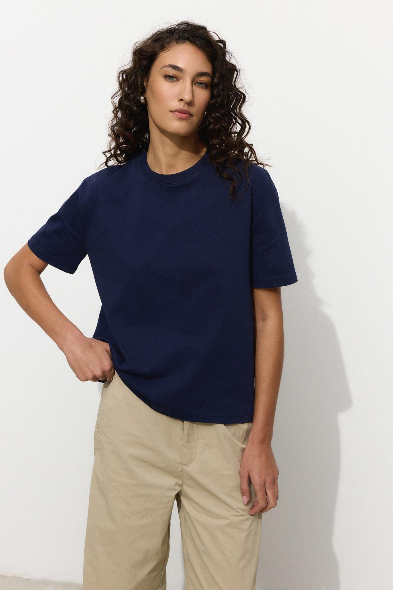 Lacivert Basic T-Shirt
