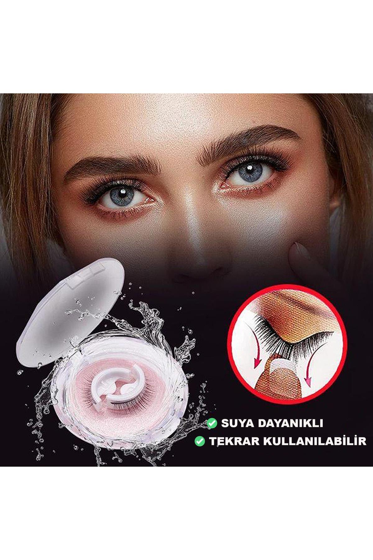 Doğal Ipek Takma Kirpik, Kendinden Yapışkanlı Ve Yeniden Kullanılabilir Kirpikler, L08